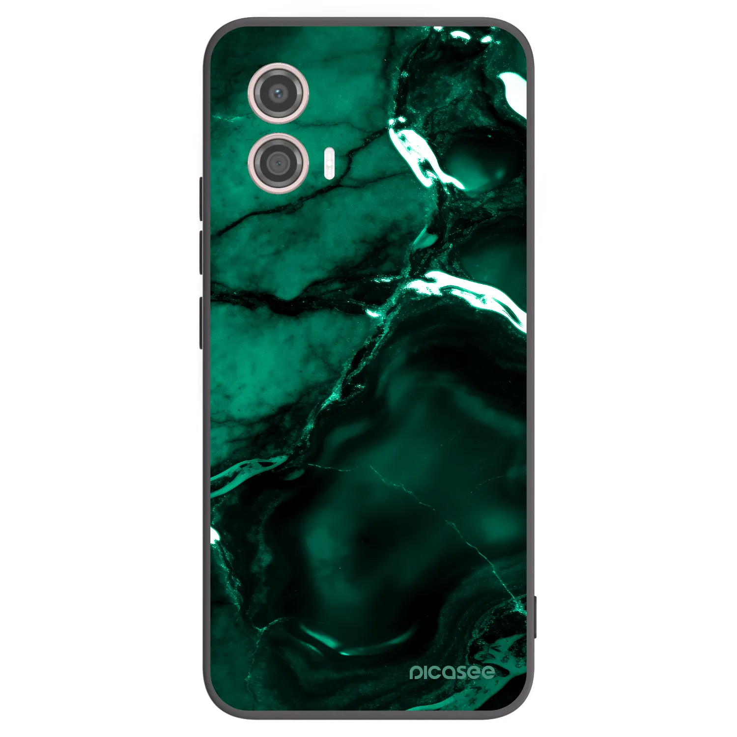 Picasee husă neagră din silicon pentru Motorola Moto G53 5G - Dark emerald