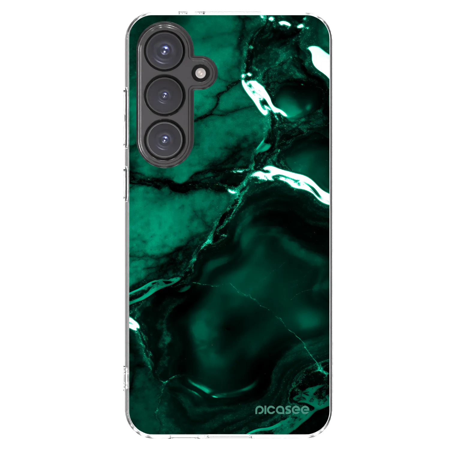 Picasee husă transparentă din silicon pentru Samsung Galaxy S24 FE S721B - Dark emerald