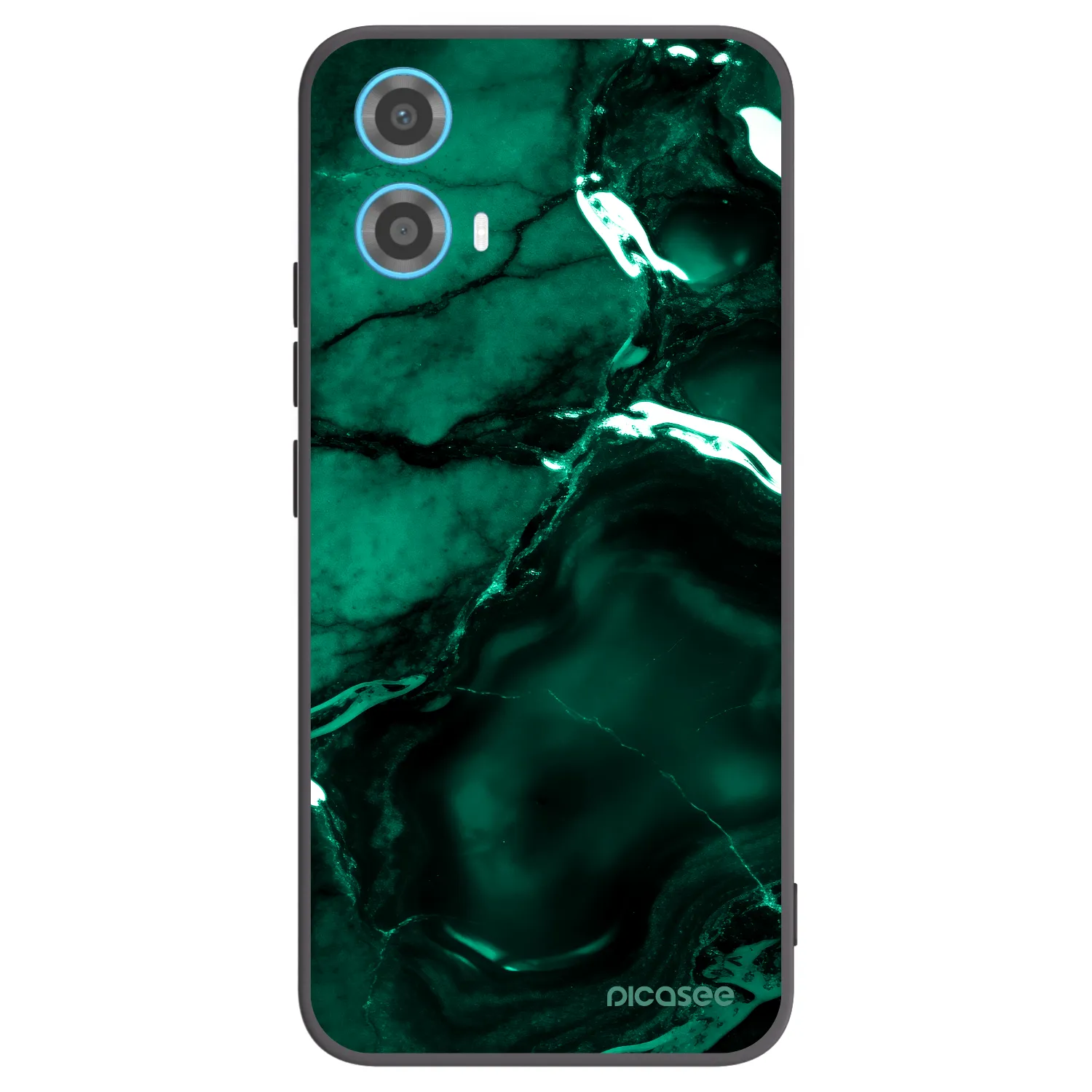 Picasee husă neagră din silicon pentru Motorola Moto G34 5G - Dark emerald