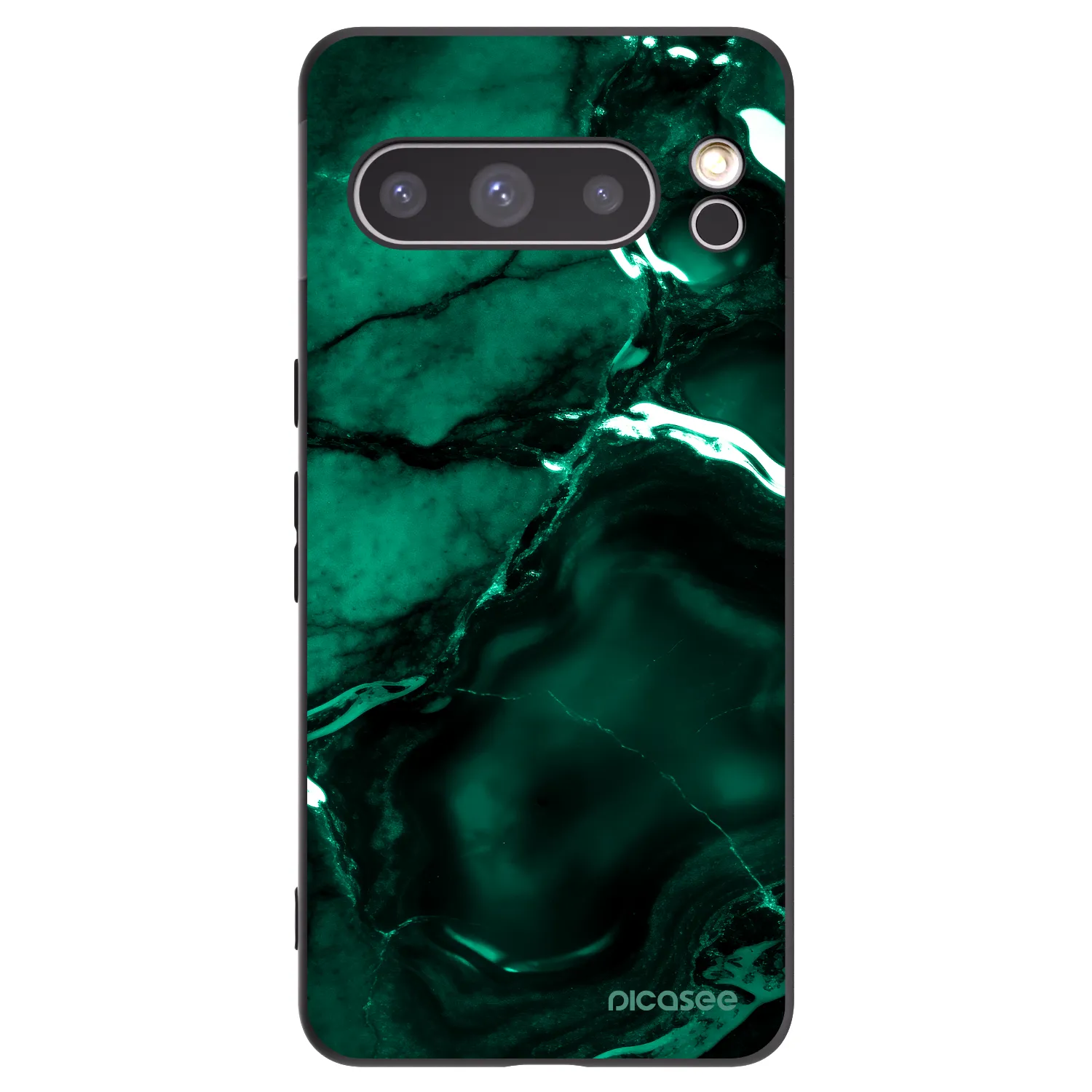Picasee husă neagră din silicon pentru Google Pixel 8 Pro - Dark emerald