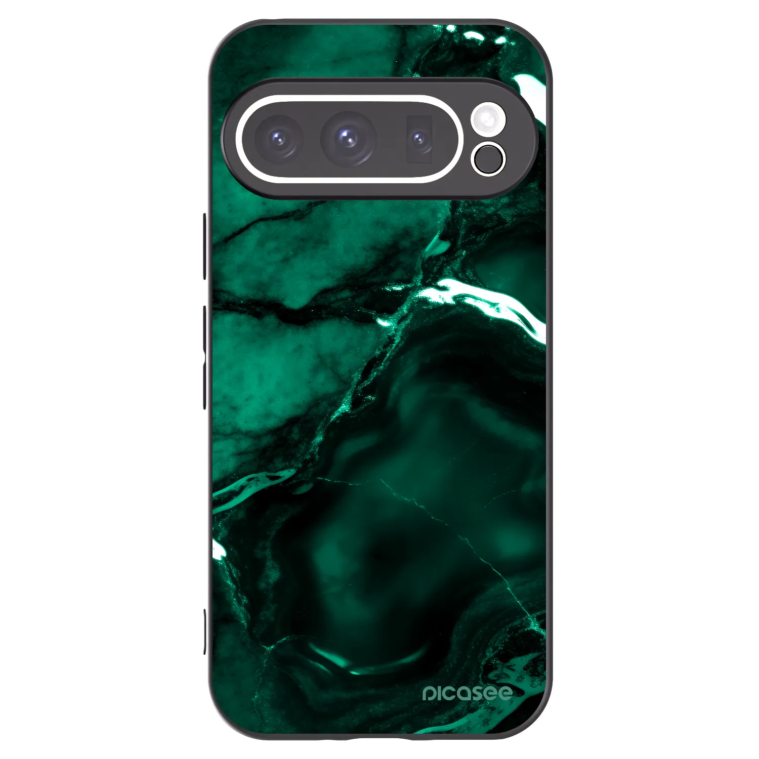Picasee husă neagră din silicon pentru Google Pixel 9 Pro - Dark emerald