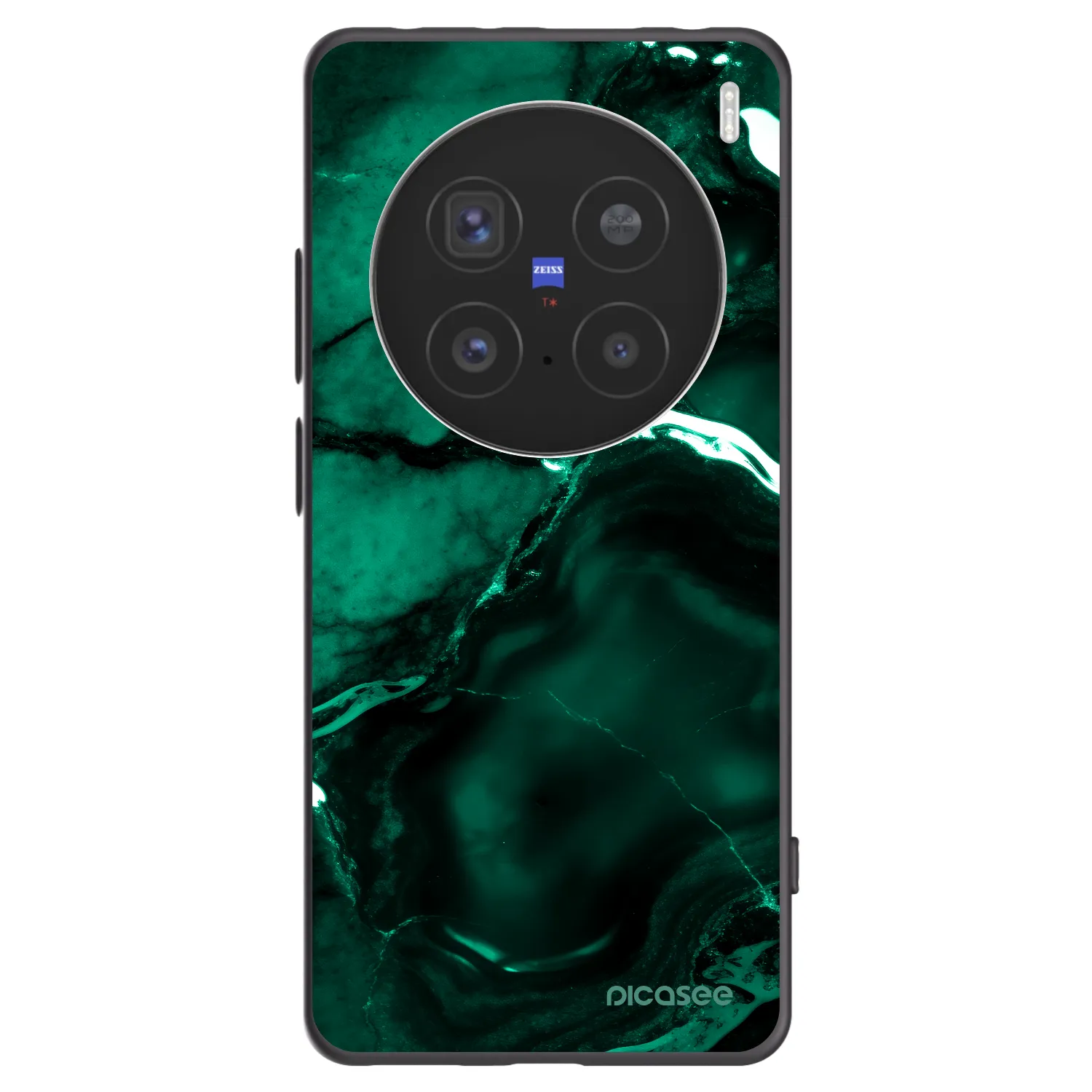Picasee husă neagră din silicon pentru Vivo X200 Pro - Dark emerald