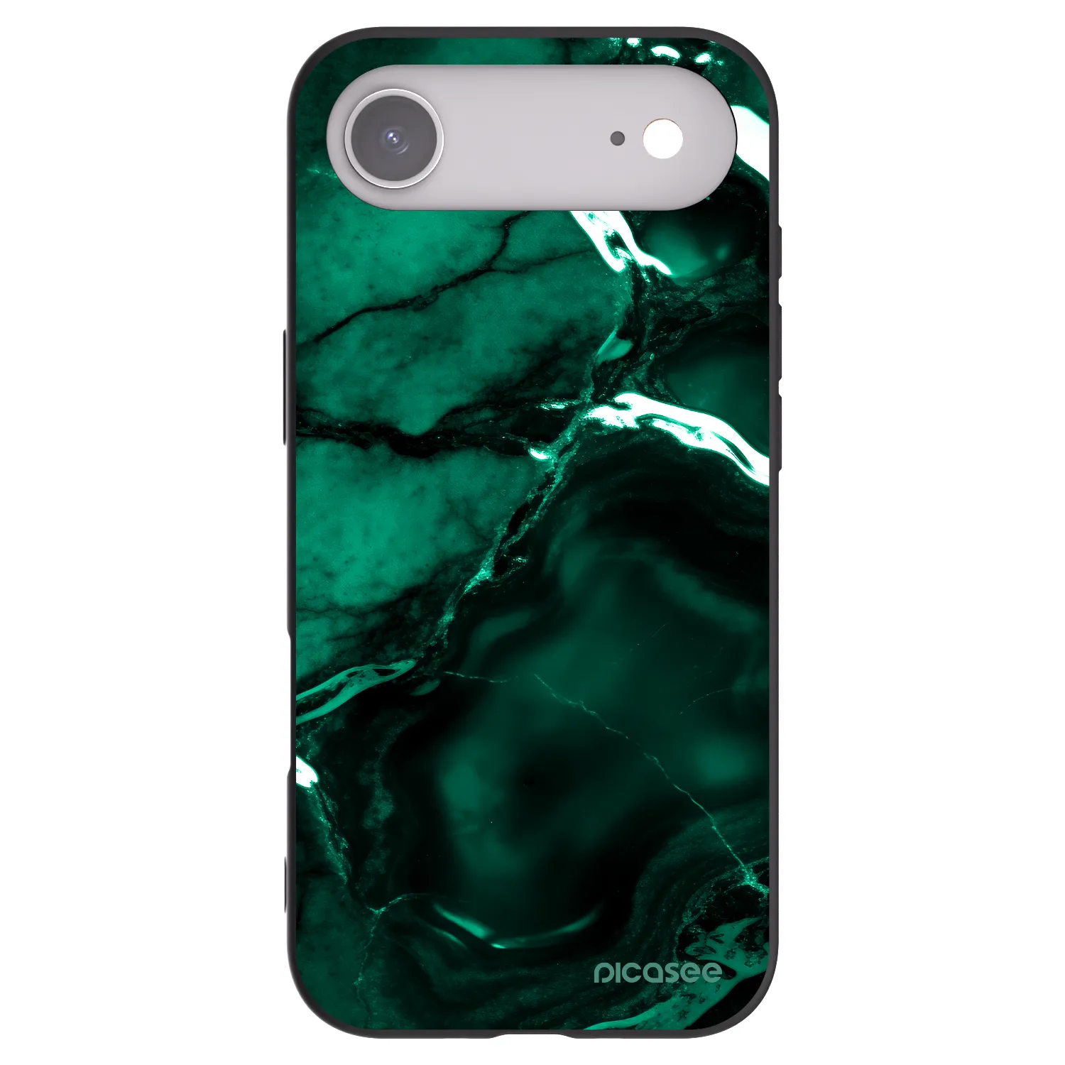 Picasee husă neagră din silicon pentru Apple iPhone Air - Dark emerald