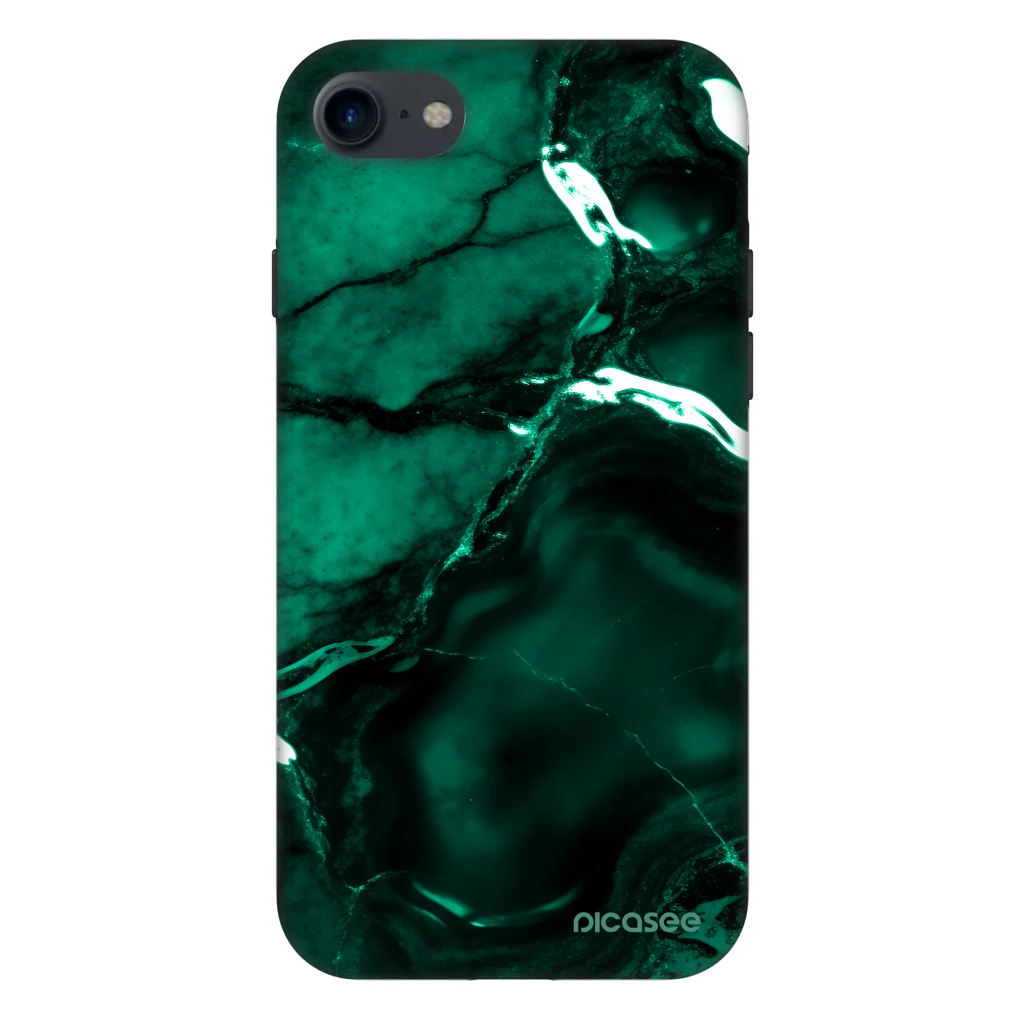 Picasee Fashion Case pentru Apple iPhone SE 2020 - Dark emerald