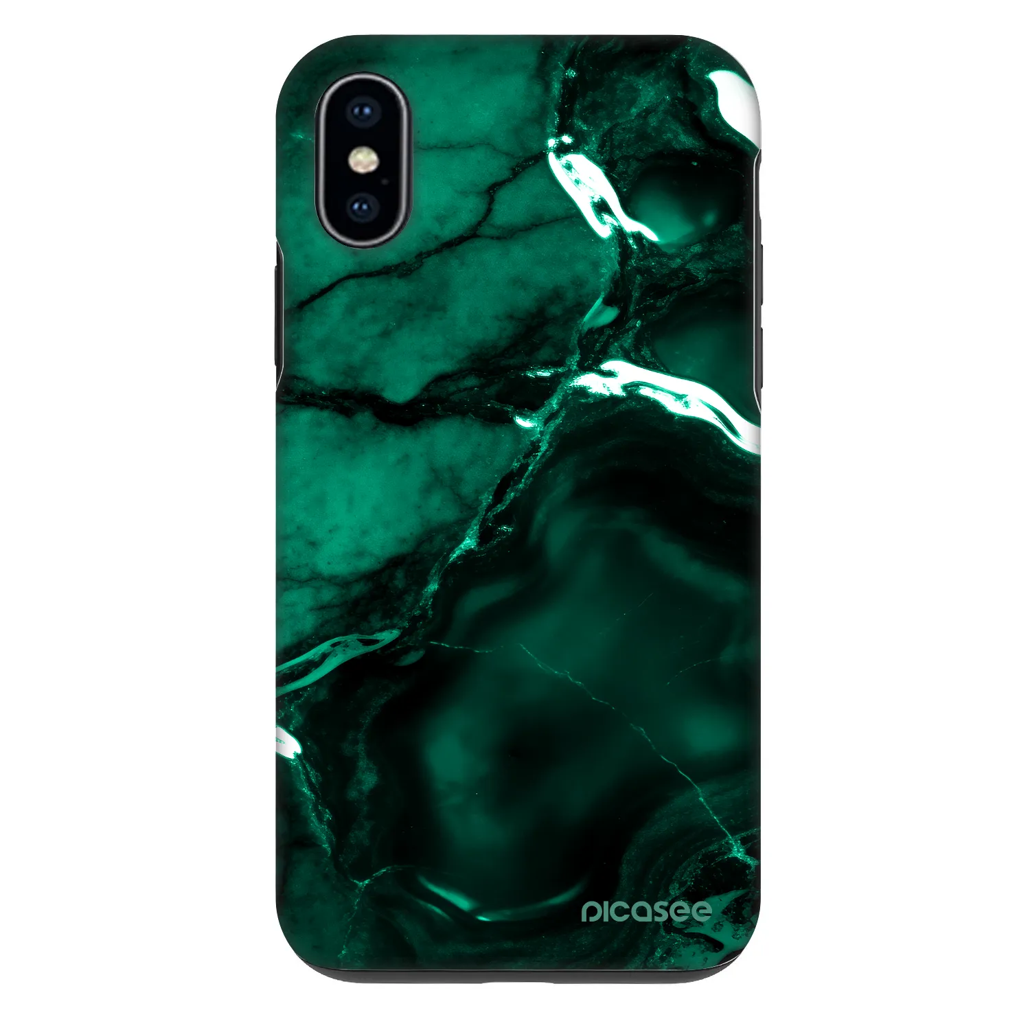 Picasee Fashion Case pentru Apple iPhone X/XS - Dark emerald