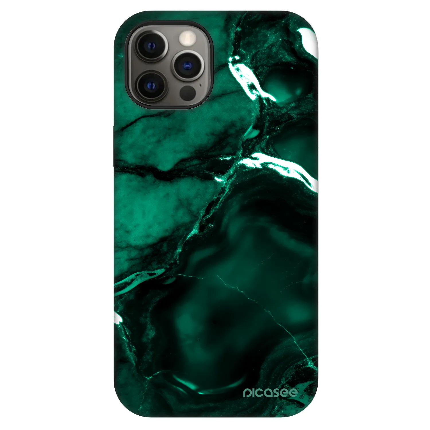 Picasee Fashion Case MagSafe pentru Apple iPhone 12 - Dark emerald