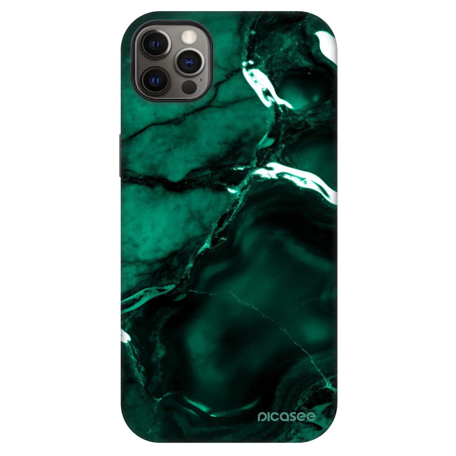 Picasee Fashion Case MagSafe pentru Apple iPhone 12 Pro Max - Dark emerald
