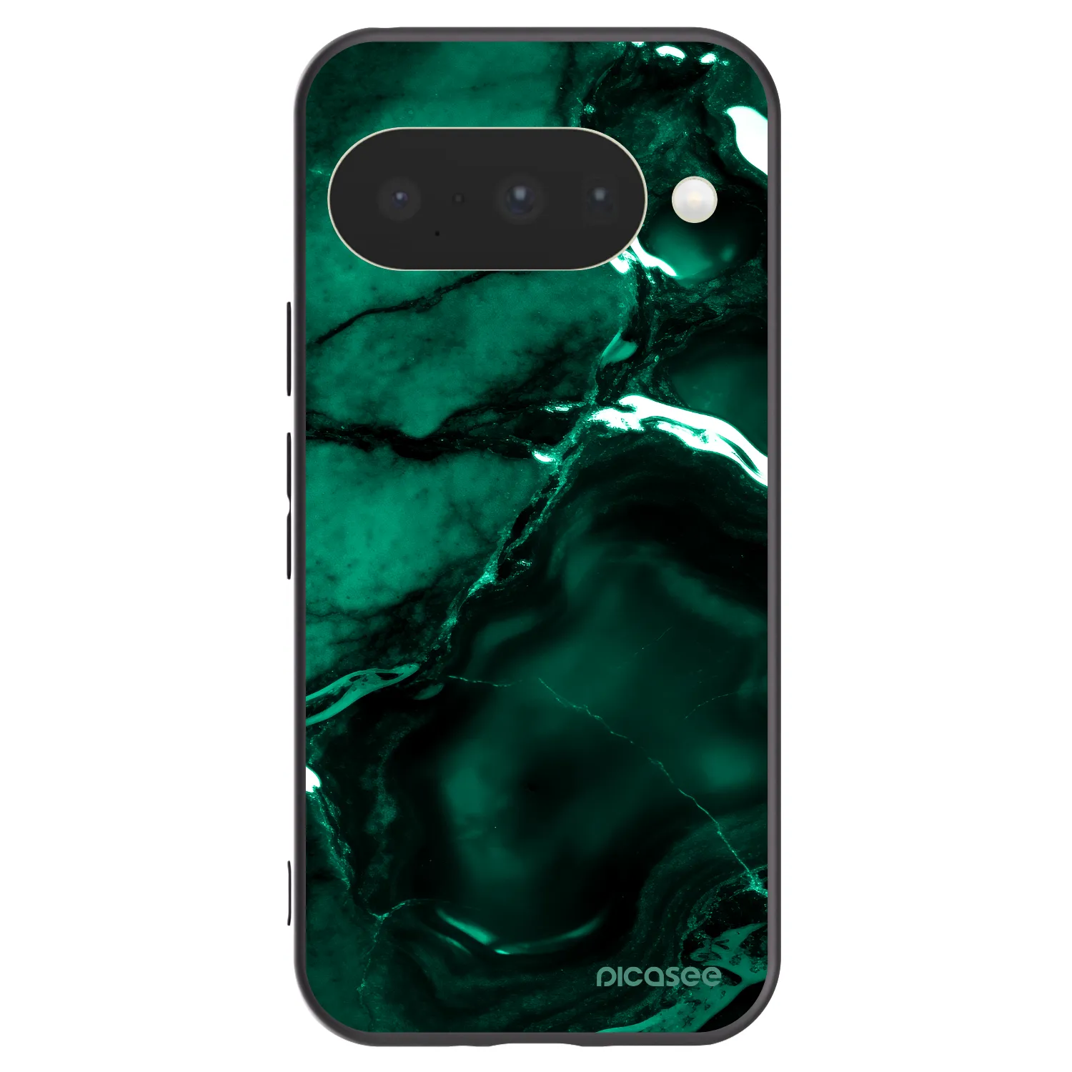 Picasee husă neagră din silicon pentru Google Pixel 10 - Dark emerald