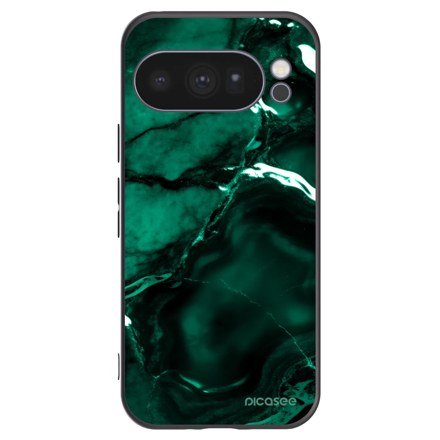 Picasee husă neagră din silicon pentru Google Pixel 10 Pro - Dark emerald