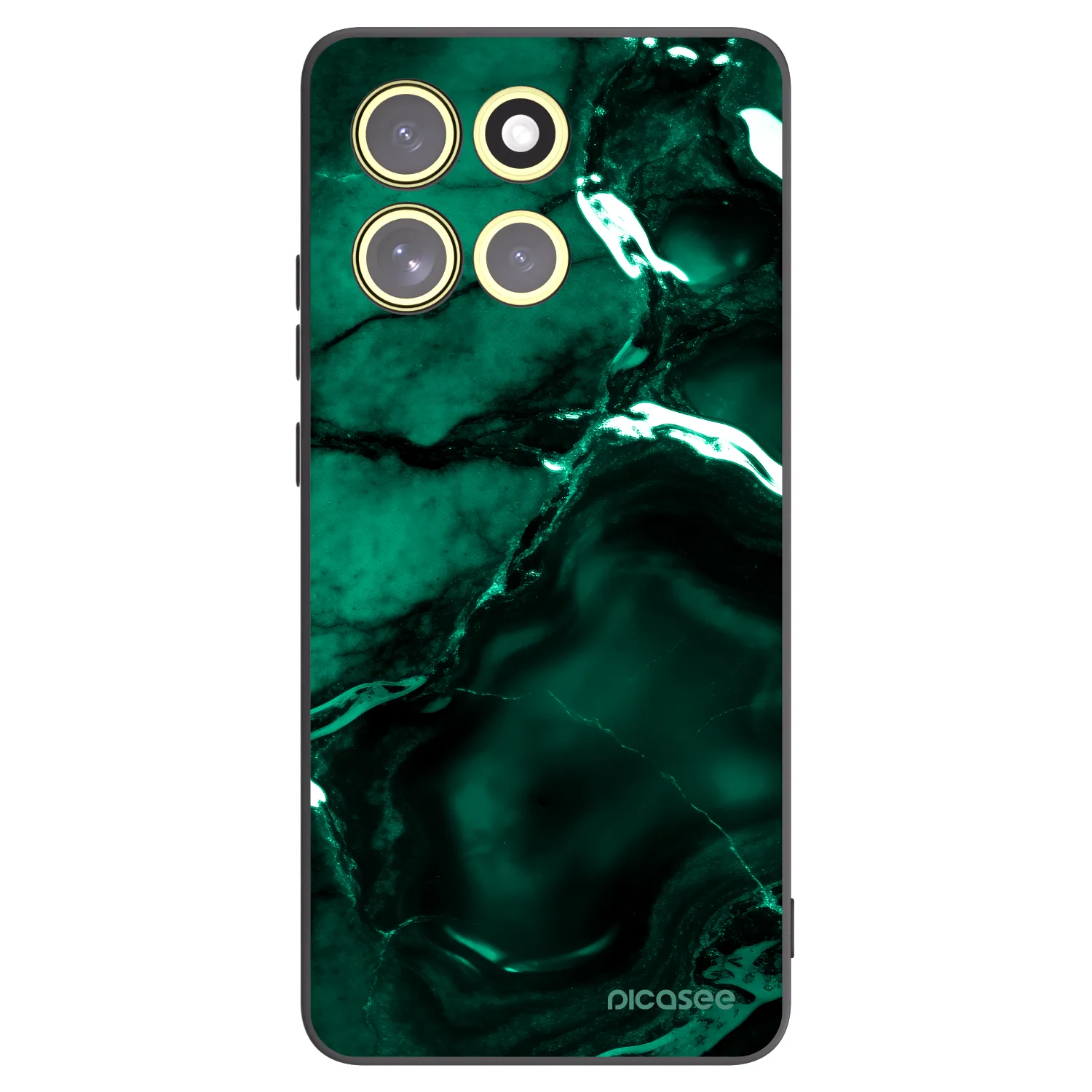 Picasee husă neagră din silicon pentru Motorola Moto G86 Power 5G - Dark emerald