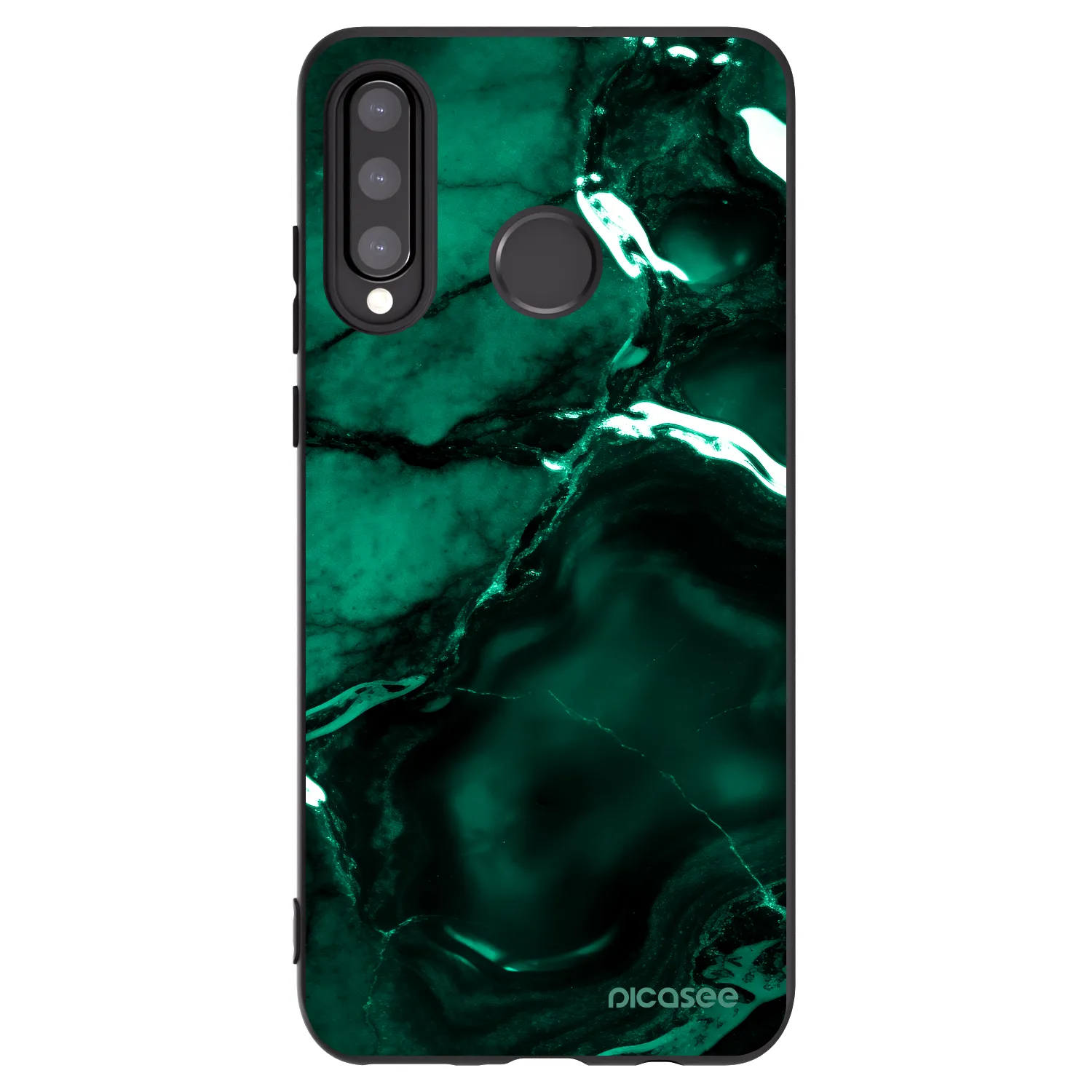 Picasee husă neagră din silicon pentru Huawei P30 Lite - Dark emerald