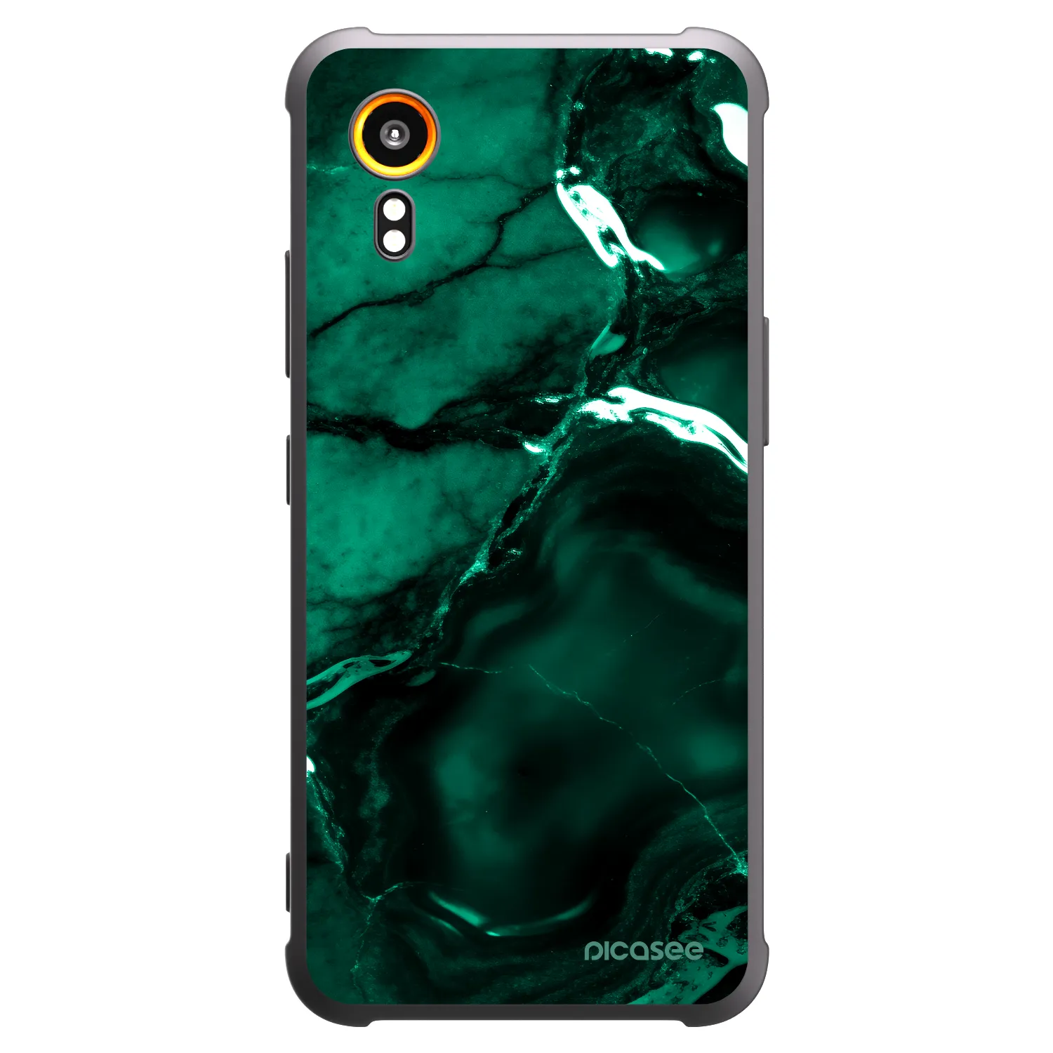 Picasee husă neagră din silicon pentru Samsung Galaxy XCover 7 - Dark emerald