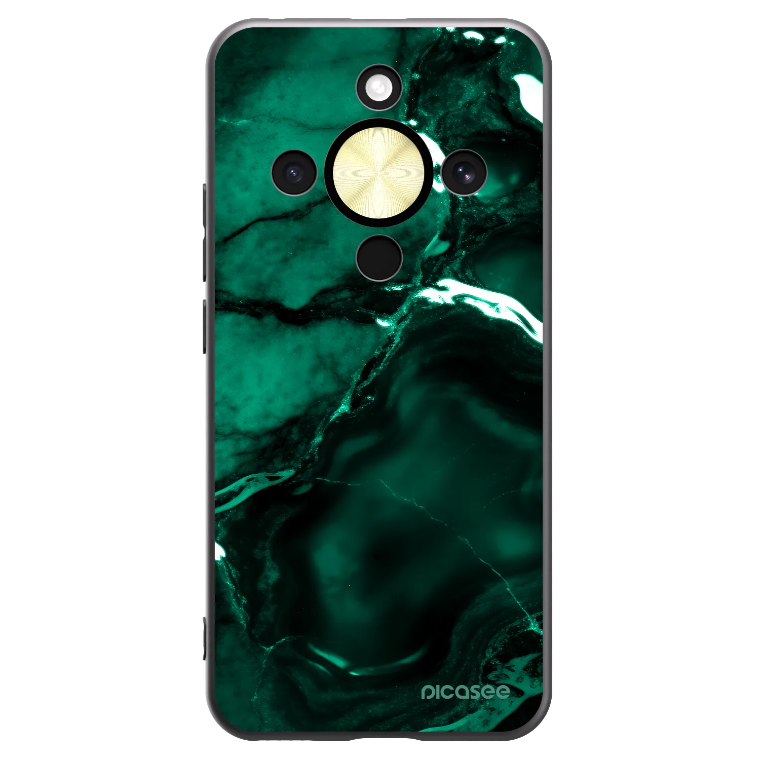 Picasee husă neagră din silicon pentru Honor Magic8 Lite 5G - Dark emerald