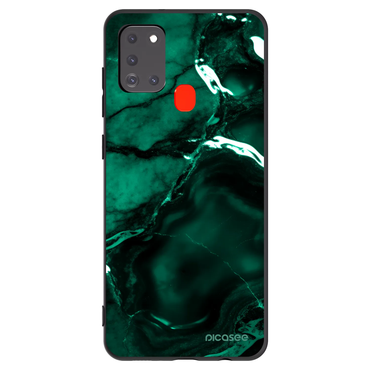 Picasee husă neagră din silicon pentru Samsung Galaxy A21s - Dark emerald