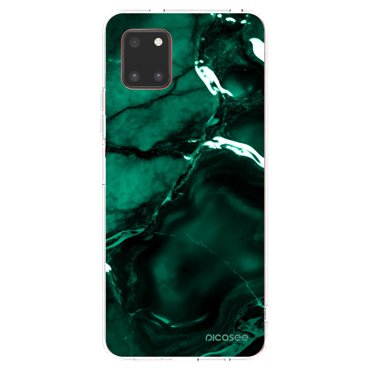 Picasee husă transparentă din silicon pentru Samsung Galaxy Note 10 Lite N770F - Dark emerald
