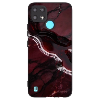 Picasee husă neagră din silicon pentru Realme C21 - Cherry stone