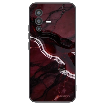 Picasee husă neagră din silicon pentru Vivo V23 5G - Cherry stone