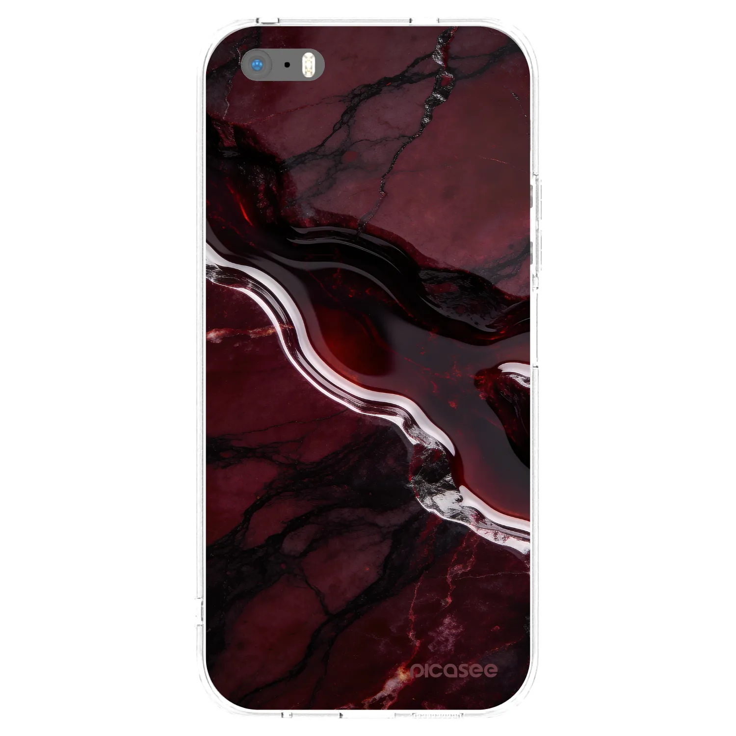 Picasee husă transparentă din silicon pentru Apple iPhone 5/5S/SE - Cherry stone