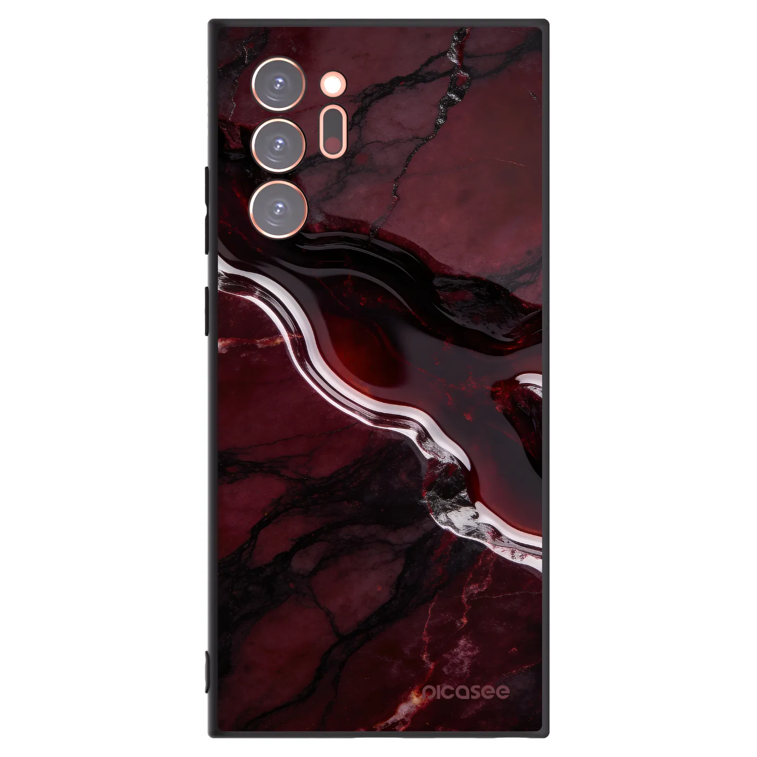 Picasee husă neagră din silicon pentru Samsung Galaxy Note 20 Ultra - Cherry stone