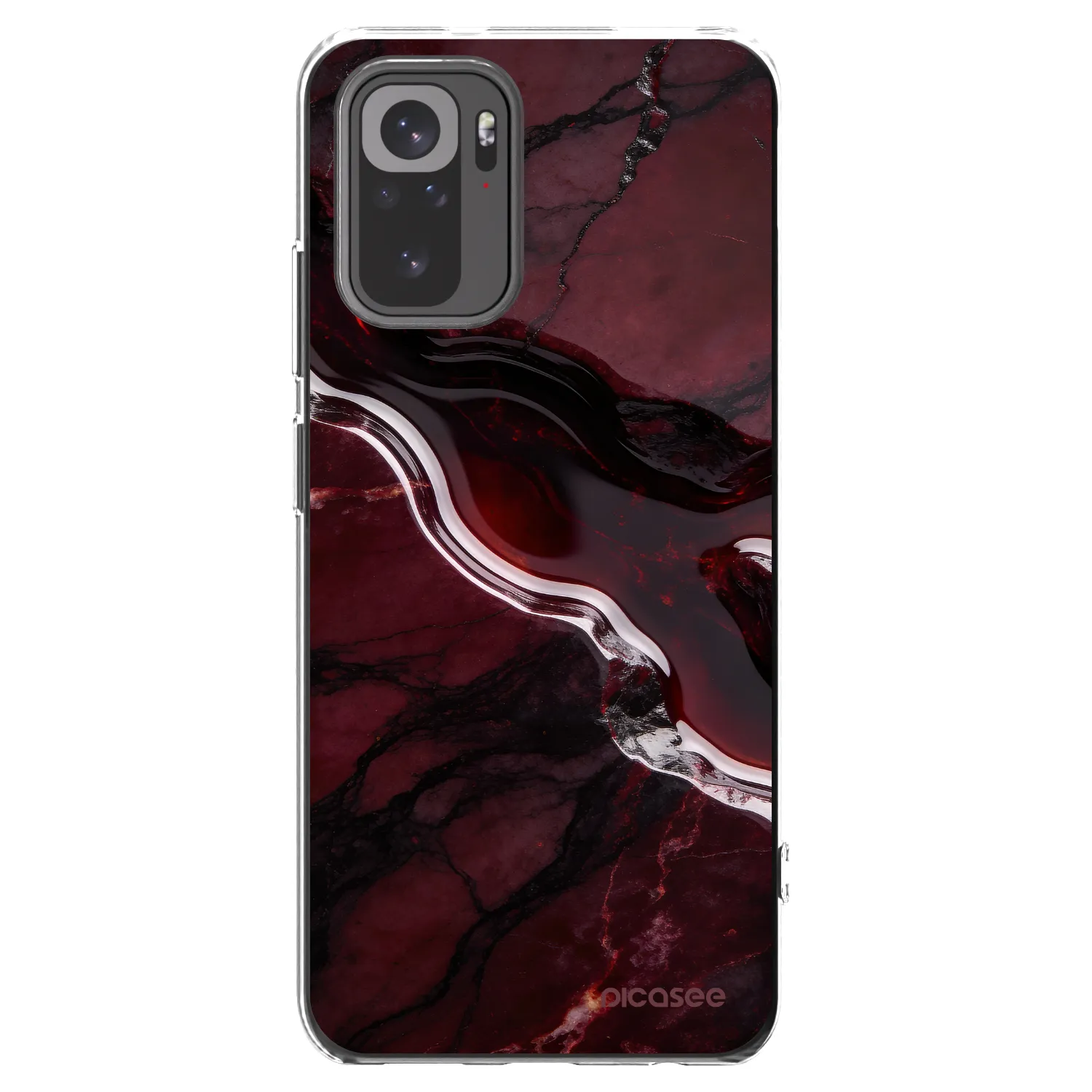 Picasee husă transparentă din silicon pentru Xiaomi Redmi Note 10 - Cherry stone