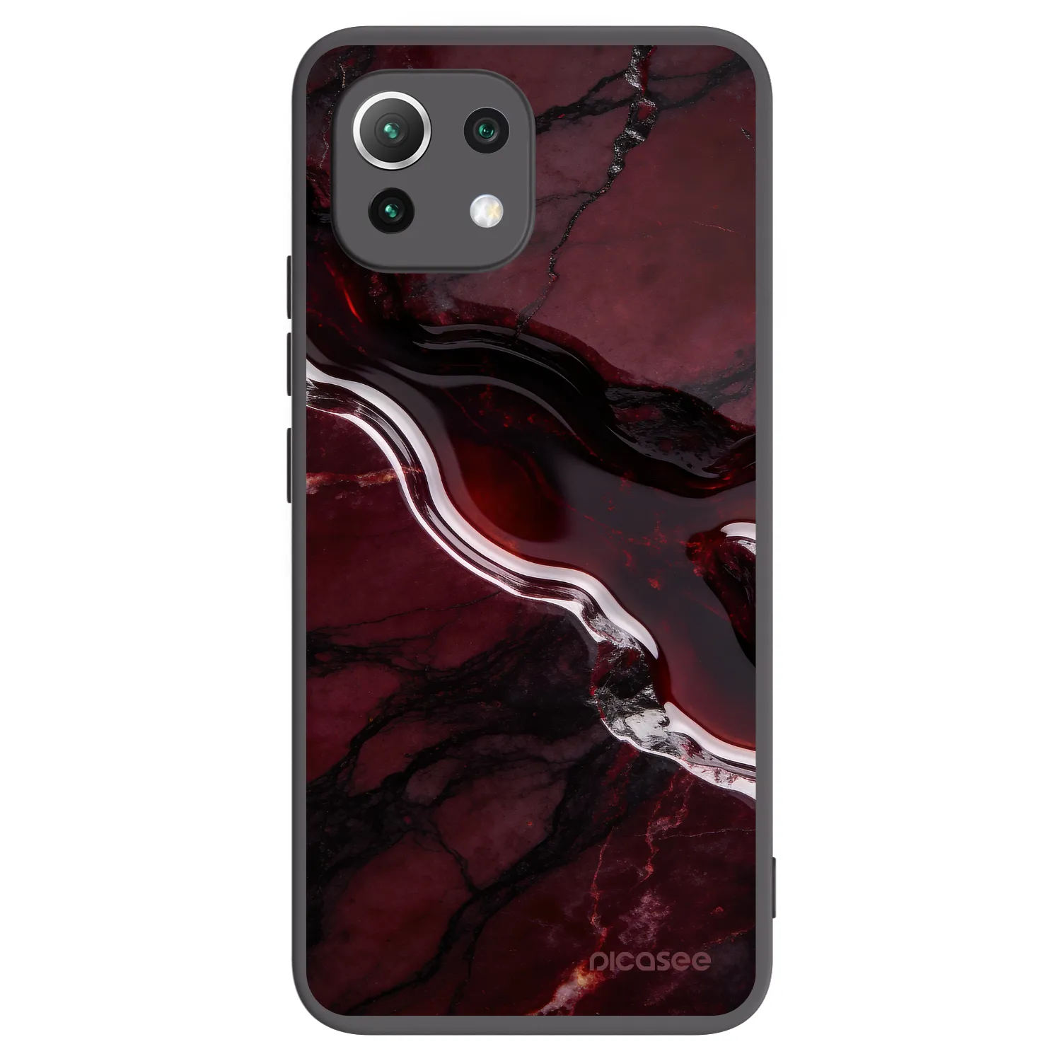 Picasee husă neagră din silicon pentru Xiaomi Mi 11 Lite - Cherry stone