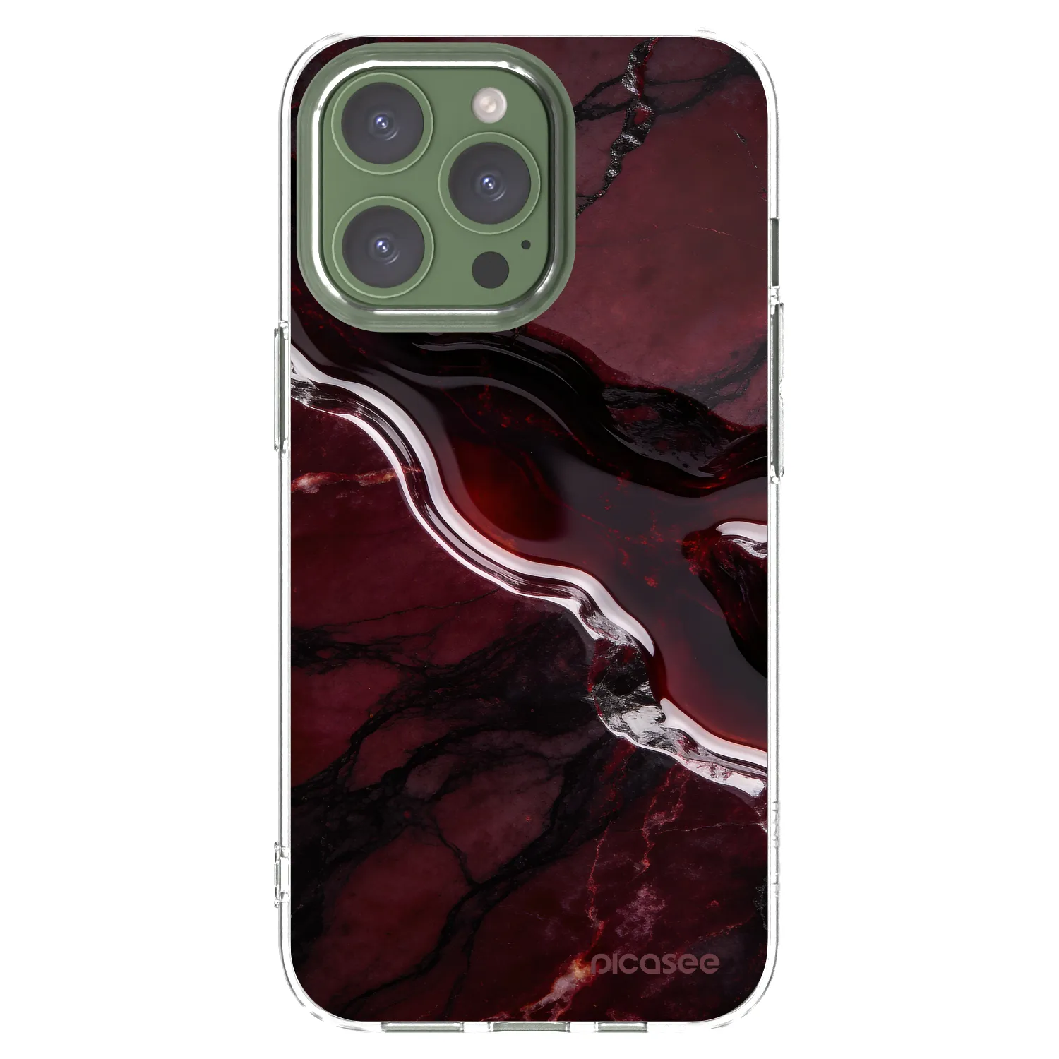 Picasee husă transparentă din silicon pentru Apple iPhone 13 Pro - Cherry stone