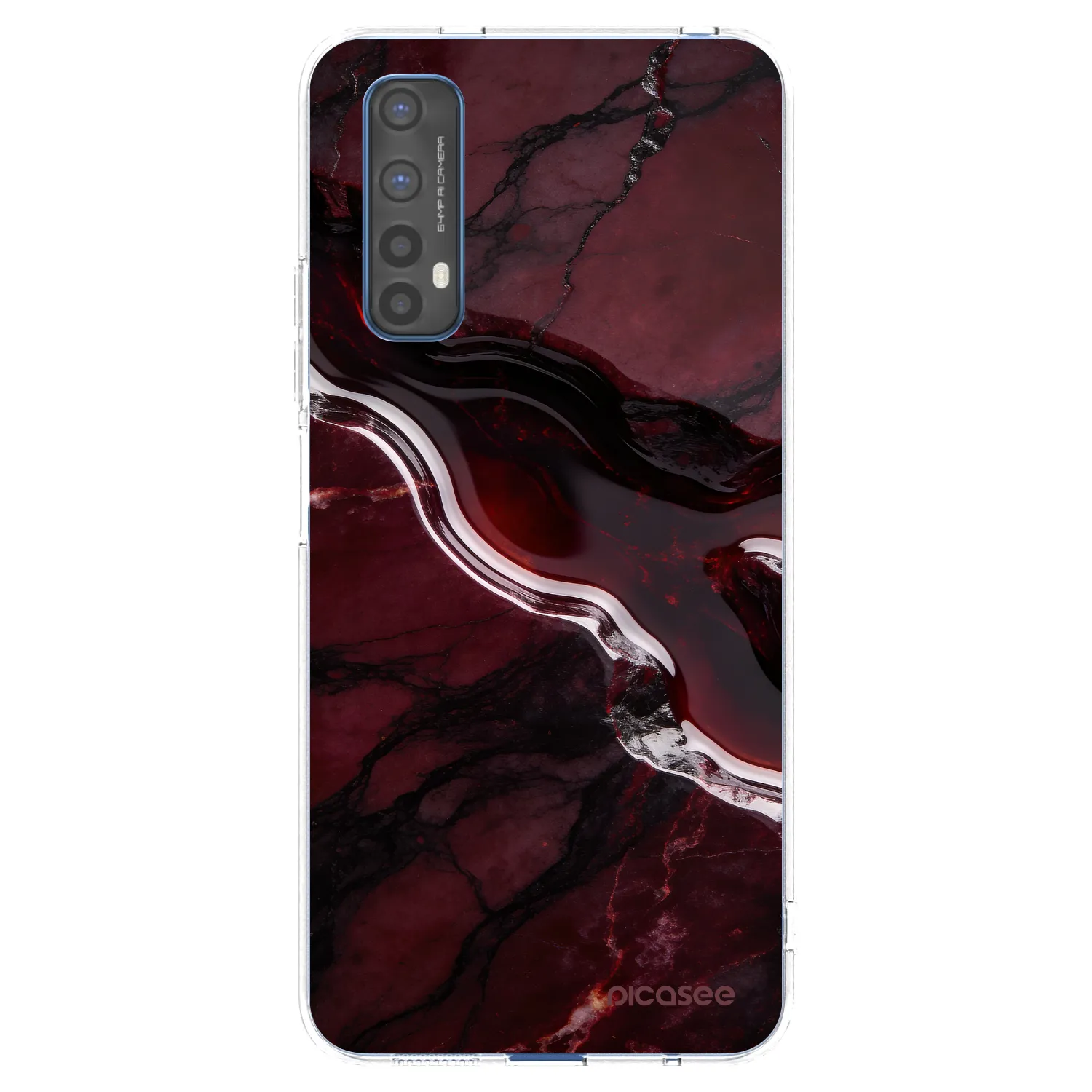 Picasee husă transparentă din silicon pentru Realme 7 - Cherry stone