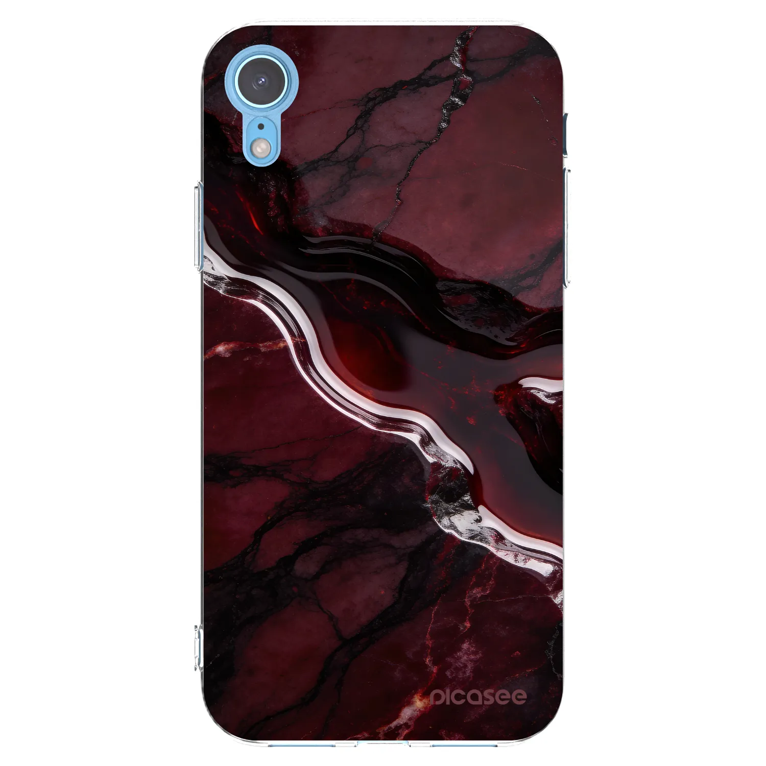 Picasee husă transparentă din silicon pentru Apple iPhone XR - Cherry stone