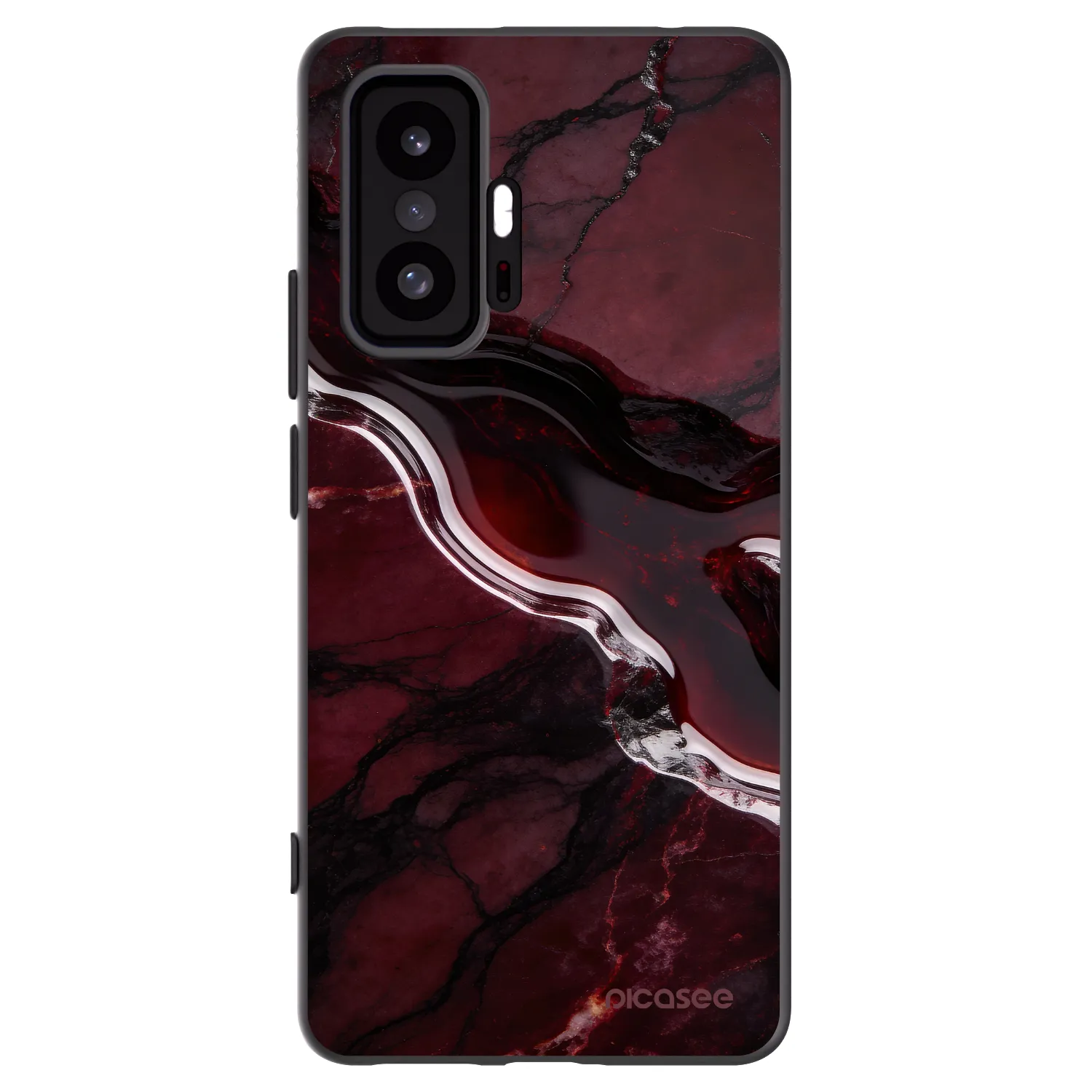 Picasee husă neagră din silicon pentru Xiaomi 11T - Cherry stone