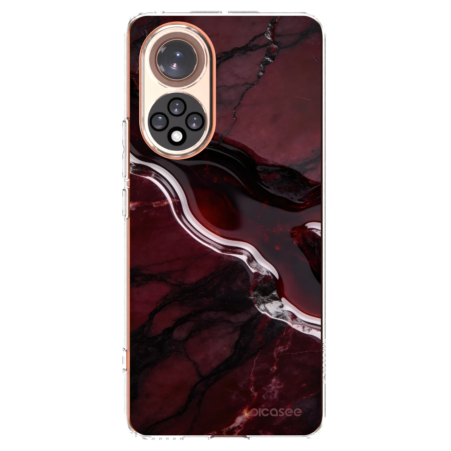 Picasee husă transparentă din silicon pentru Honor 50 5G - Cherry stone