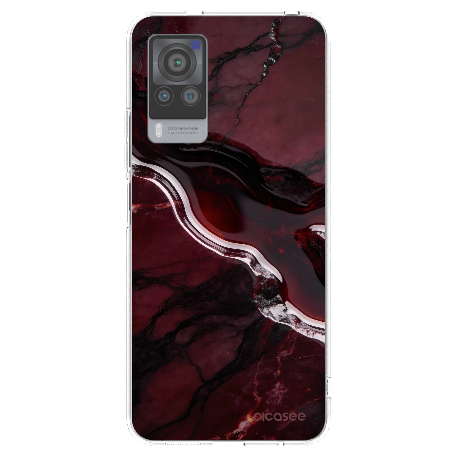 Picasee husă transparentă din silicon pentru Vivo X60 Pro 5G - Cherry stone