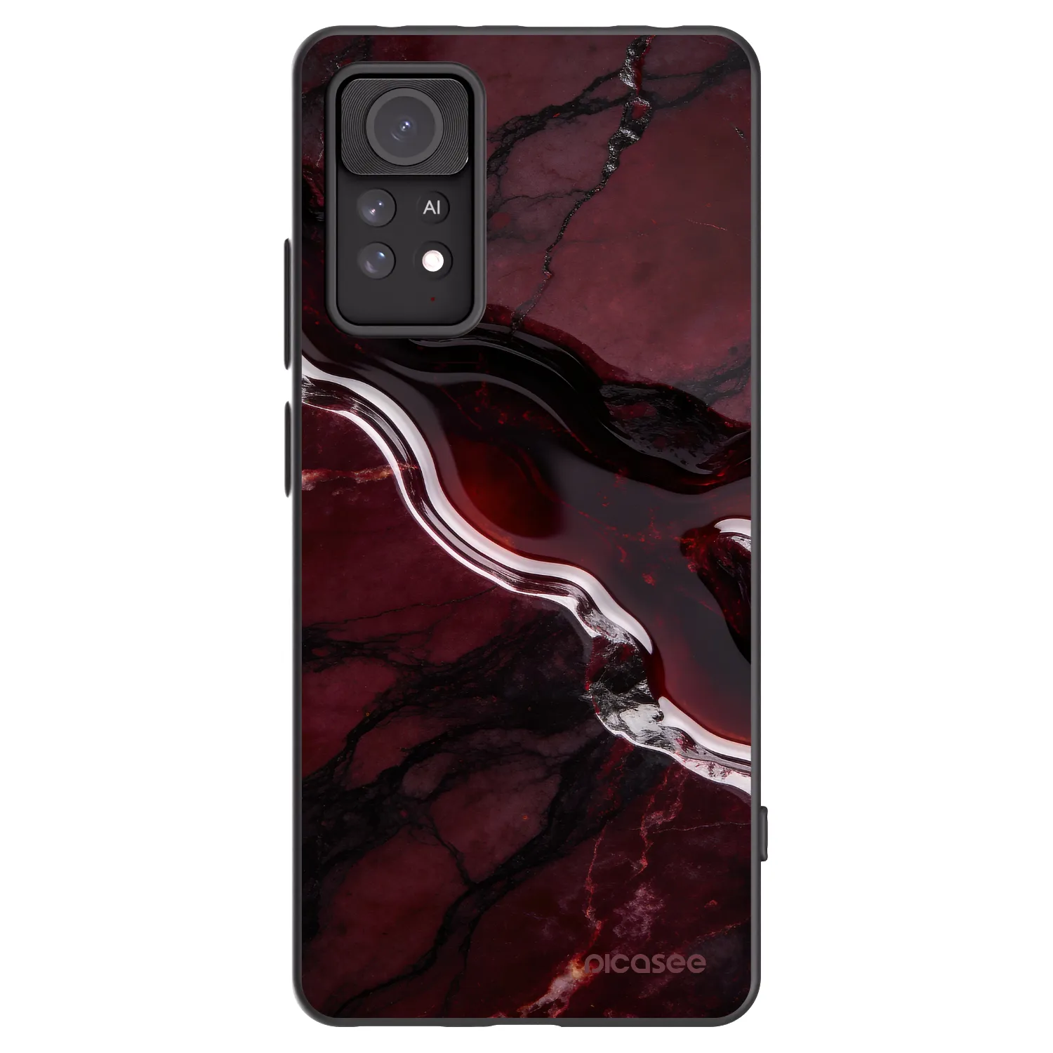 Picasee husă neagră din silicon pentru Xiaomi Redmi Note 11 Pro 5G - Cherry stone