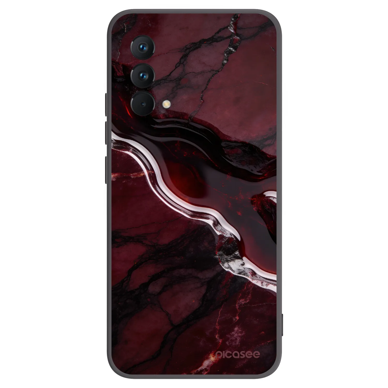 Picasee husă neagră din silicon pentru Realme GT Master Edition 5G - Cherry stone