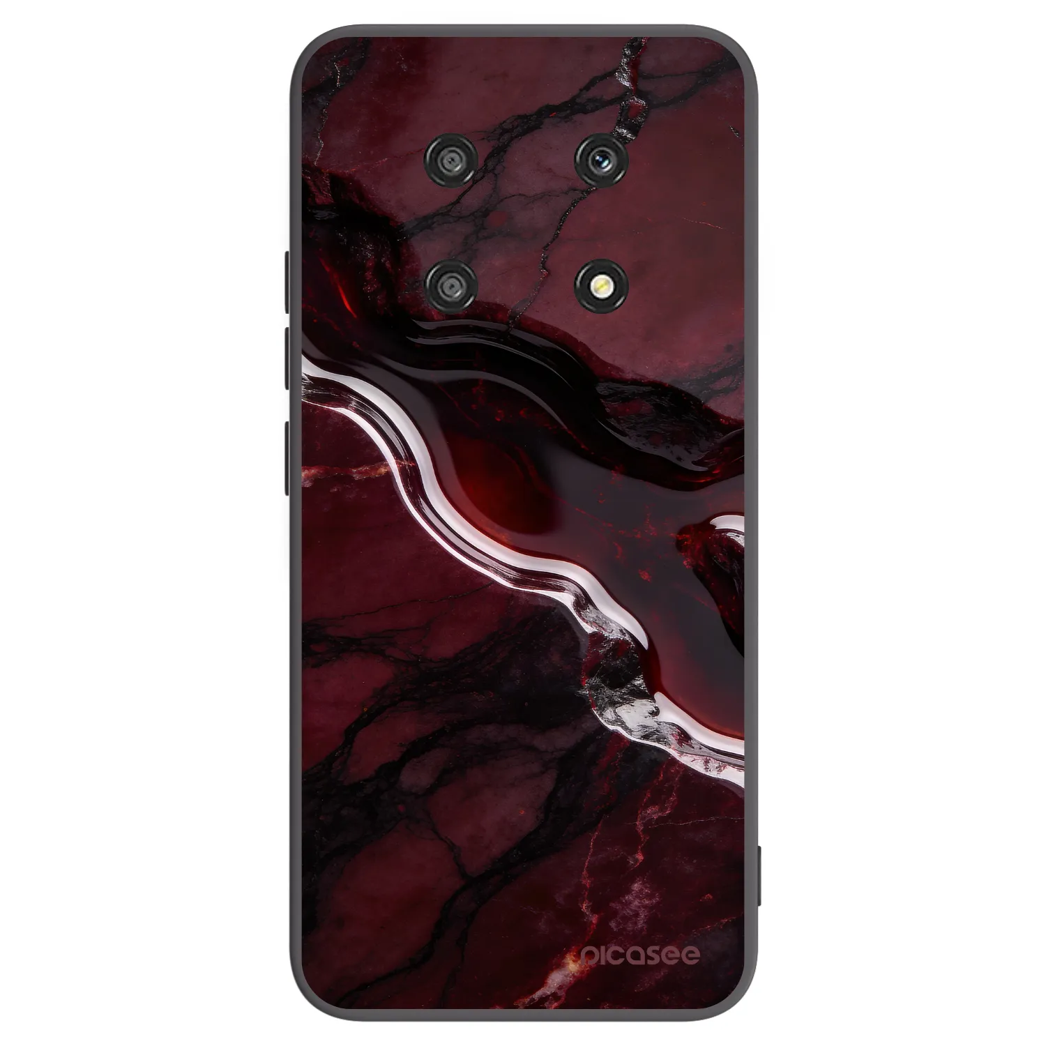 Picasee husă neagră din silicon pentru Honor Magic4 Lite 5G - Cherry stone