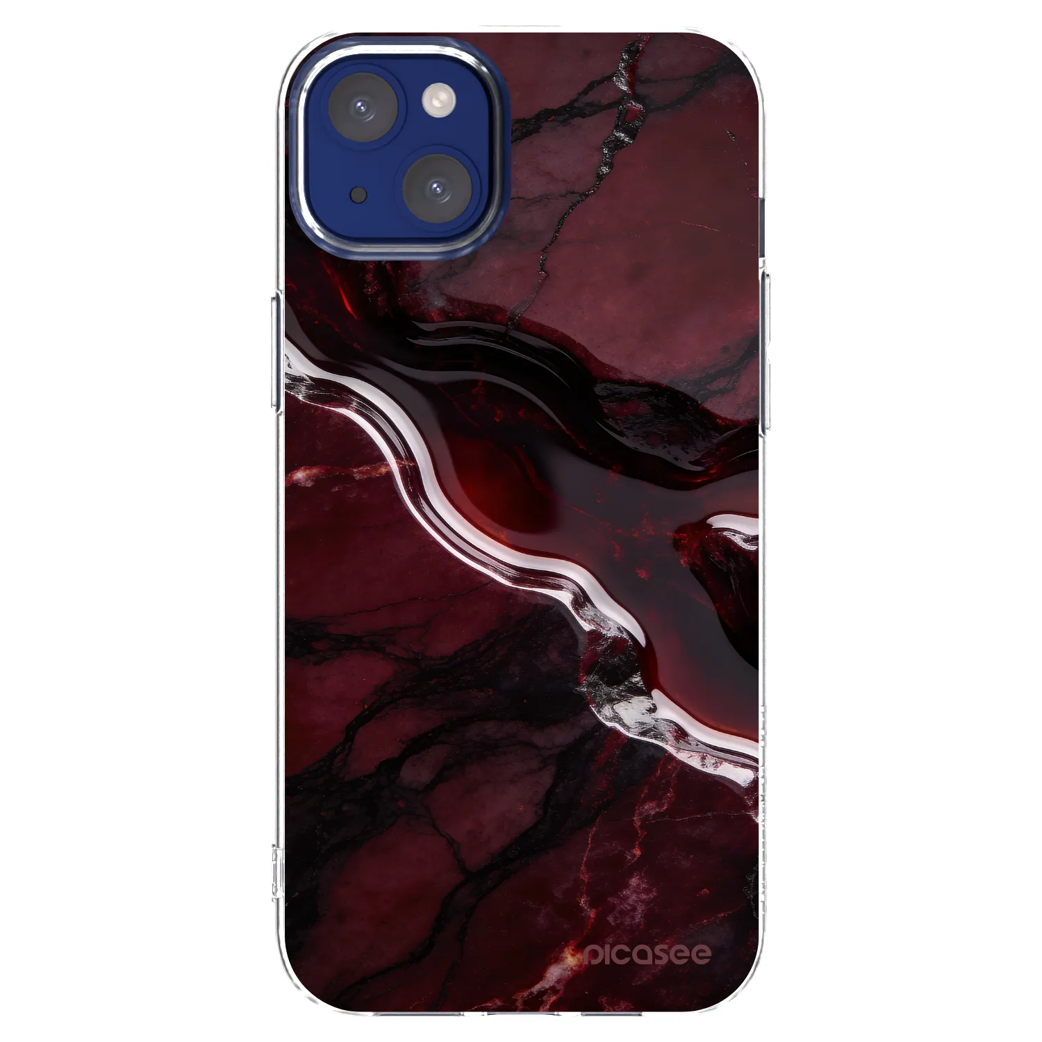 Picasee husă transparentă din silicon pentru Apple iPhone 14 Plus - Cherry stone