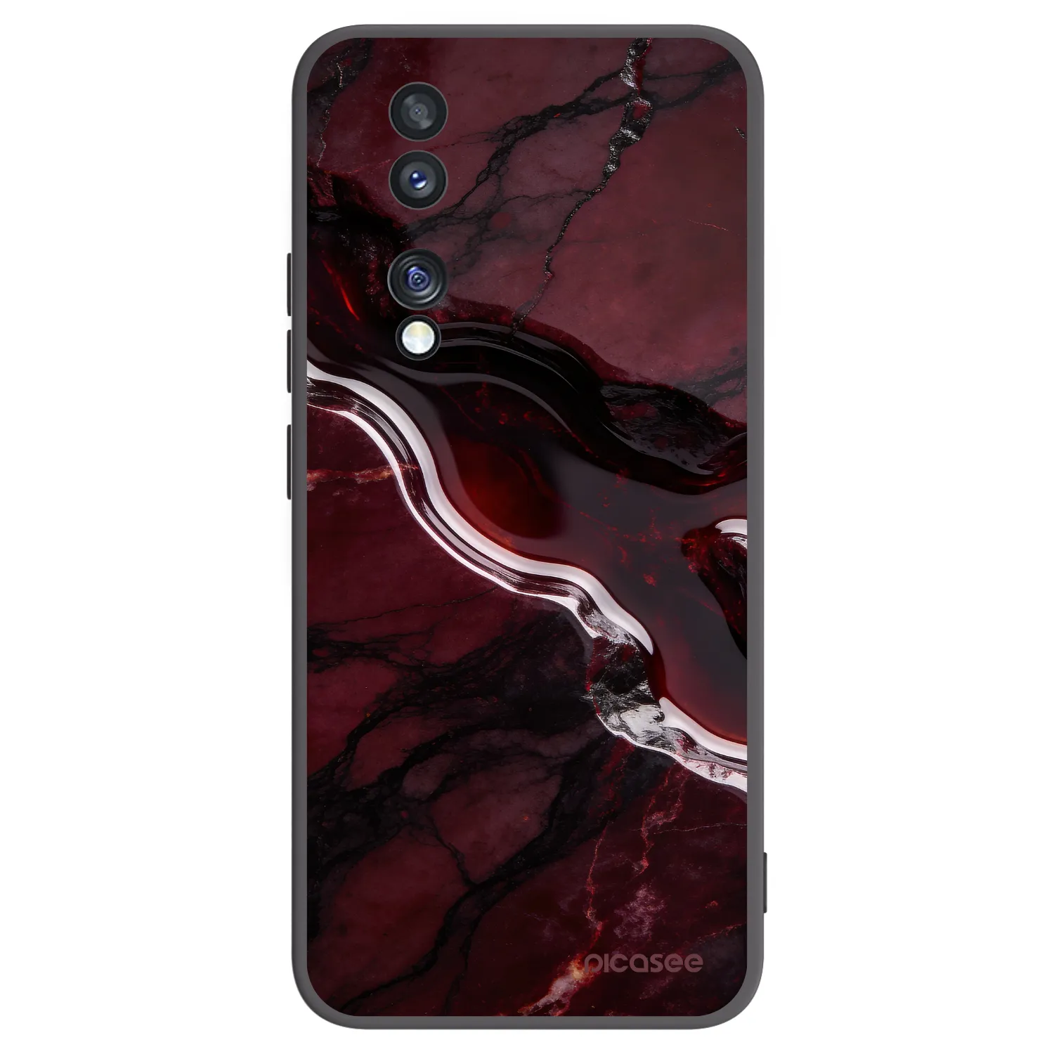 Picasee husă neagră din silicon pentru Honor 70 - Cherry stone