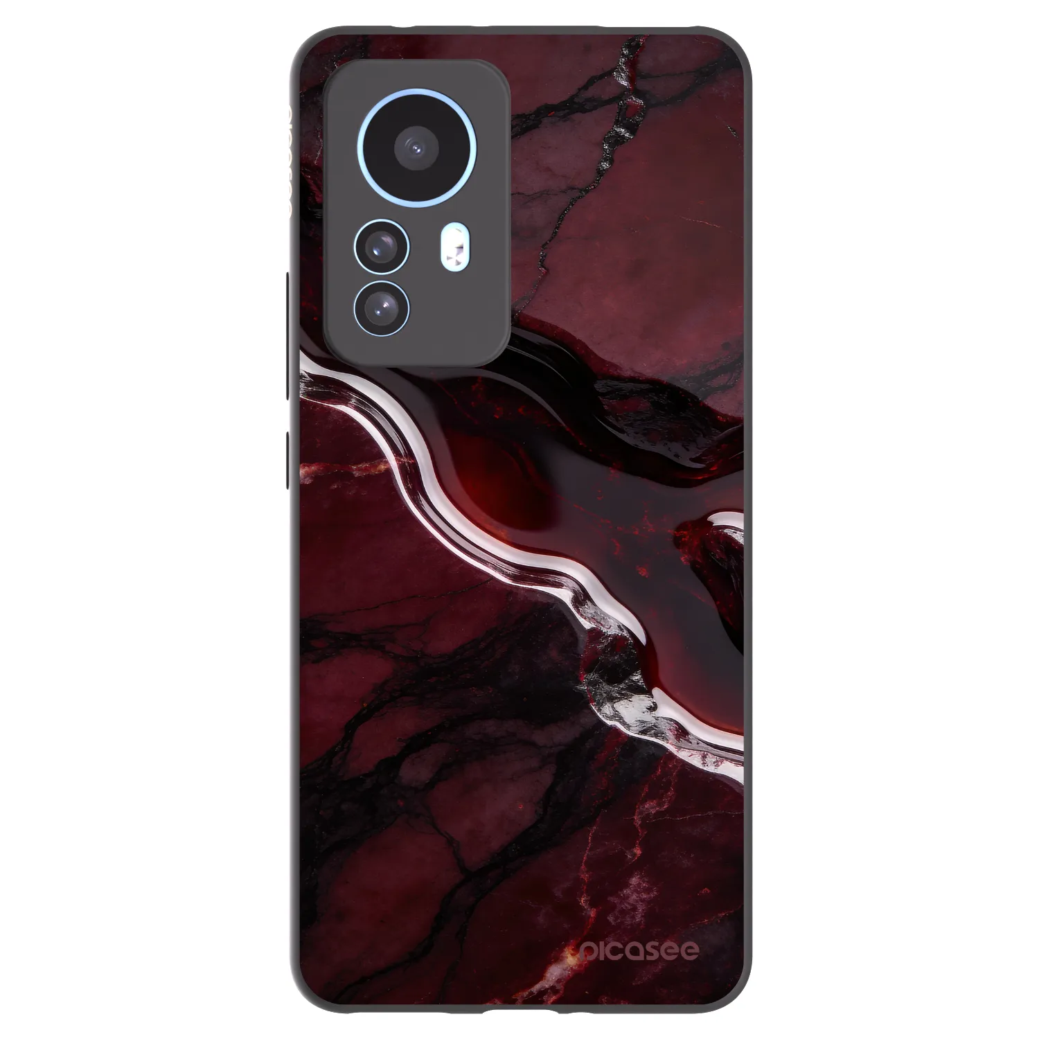Picasee husă neagră din silicon pentru Xiaomi 12T Pro - Cherry stone