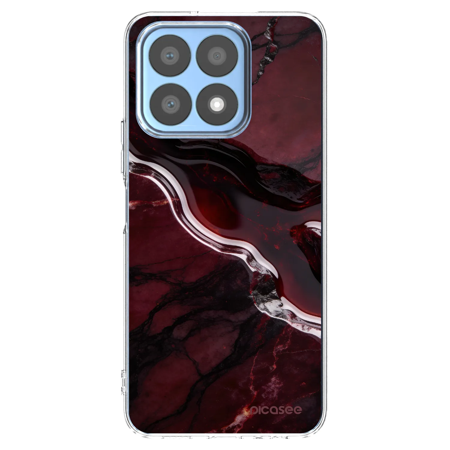 Picasee husă transparentă din silicon pentru Honor X8a - Cherry stone