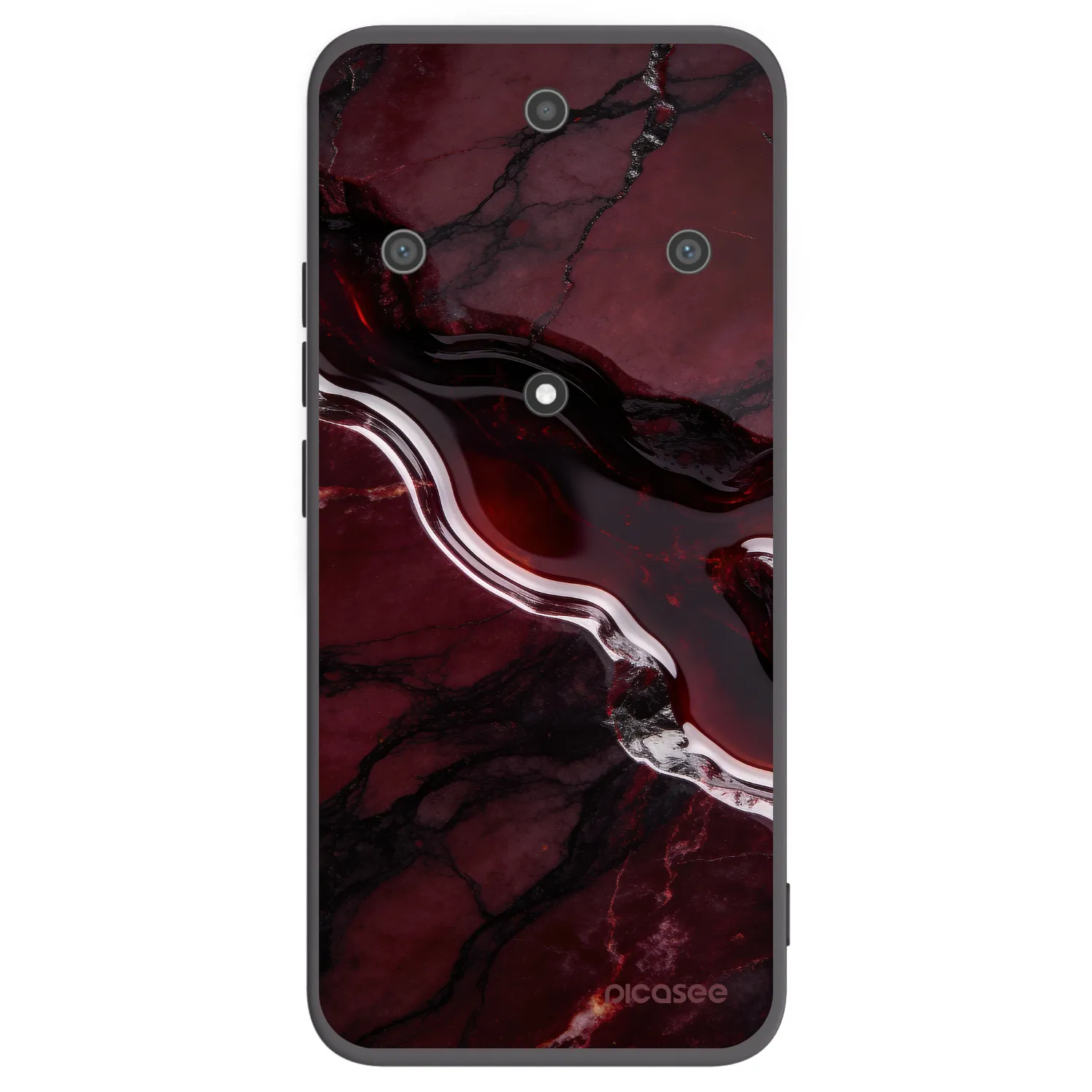 Picasee husă neagră din silicon pentru Honor Magic5 Lite 5G - Cherry stone