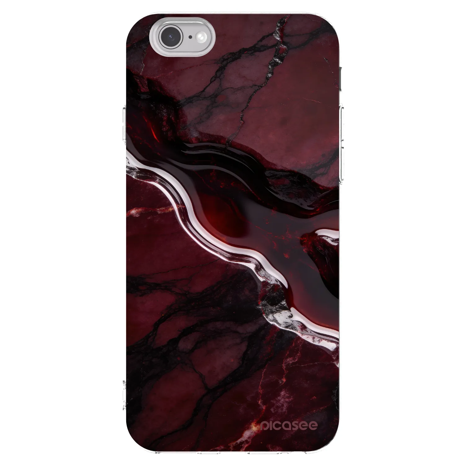 Picasee husă transparentă din silicon pentru Apple iPhone 6/6S - Cherry stone