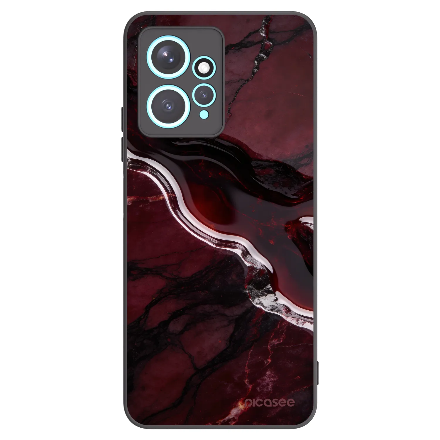 Picasee husă neagră din silicon pentru Xiaomi Redmi Note 12 4G - Cherry stone