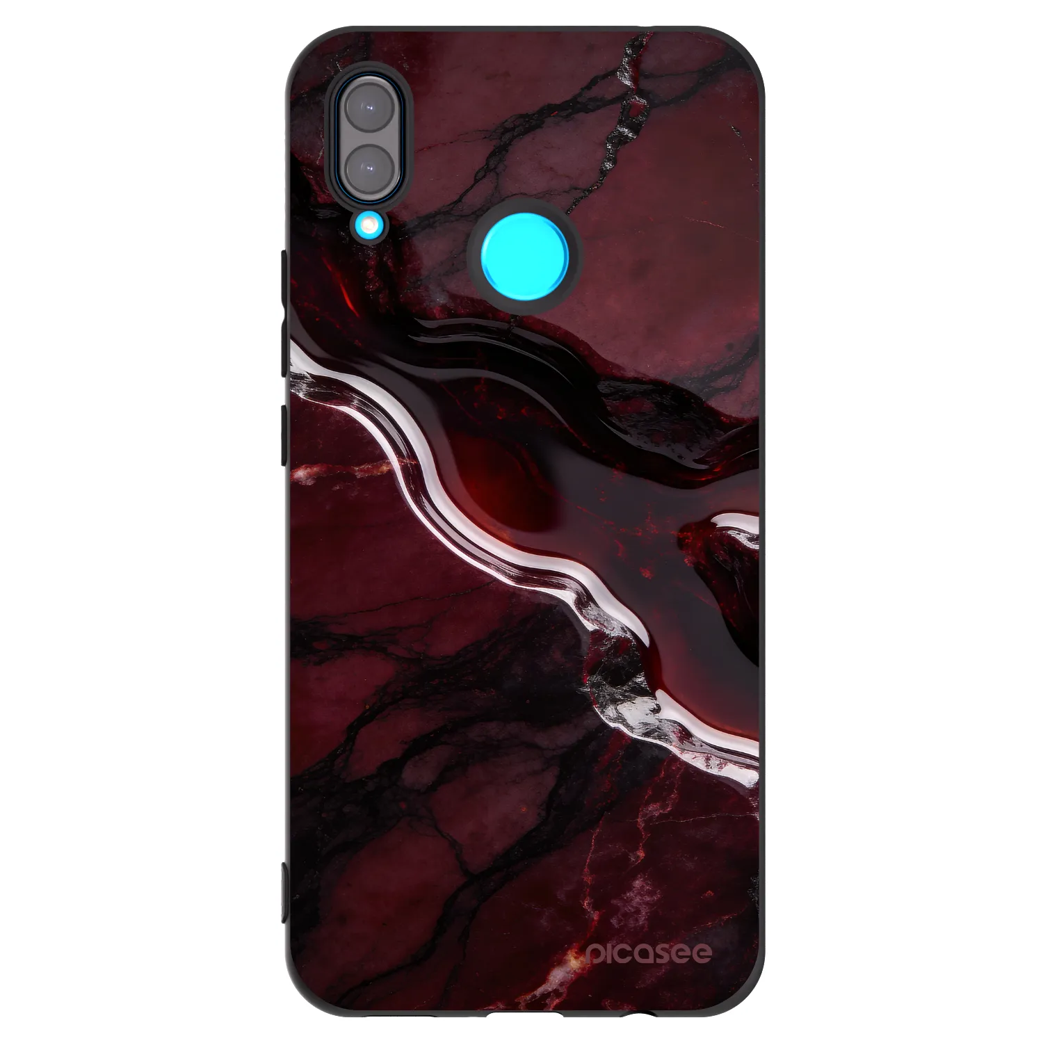 Picasee husă neagră din silicon pentru Huawei Nova 3 - Cherry stone