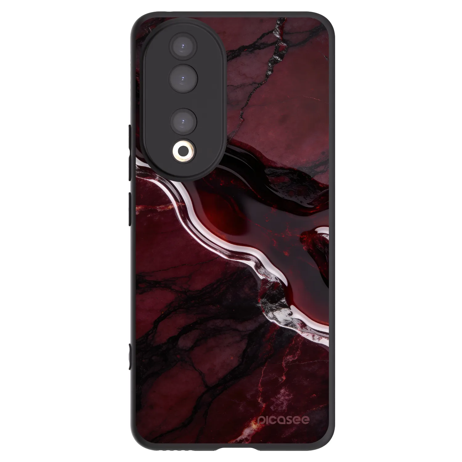 Picasee husă neagră din silicon pentru Honor 90 5G - Cherry stone