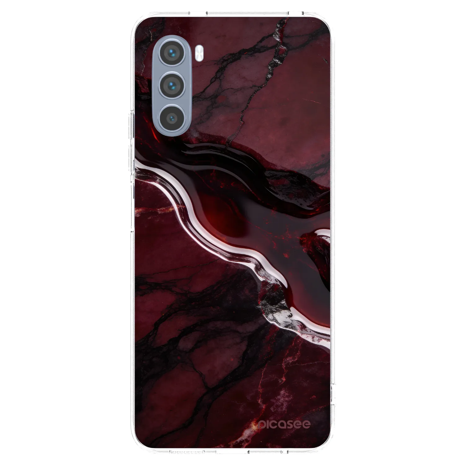 Picasee husă transparentă din silicon pentru Motorola Moto G62 - Cherry stone