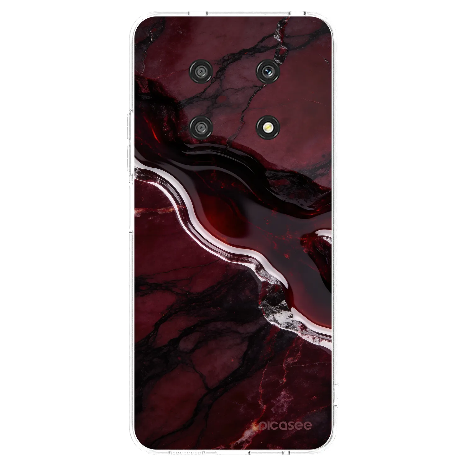 Picasee husă transparentă din silicon pentru Honor Magic4 Lite 5G - Cherry stone