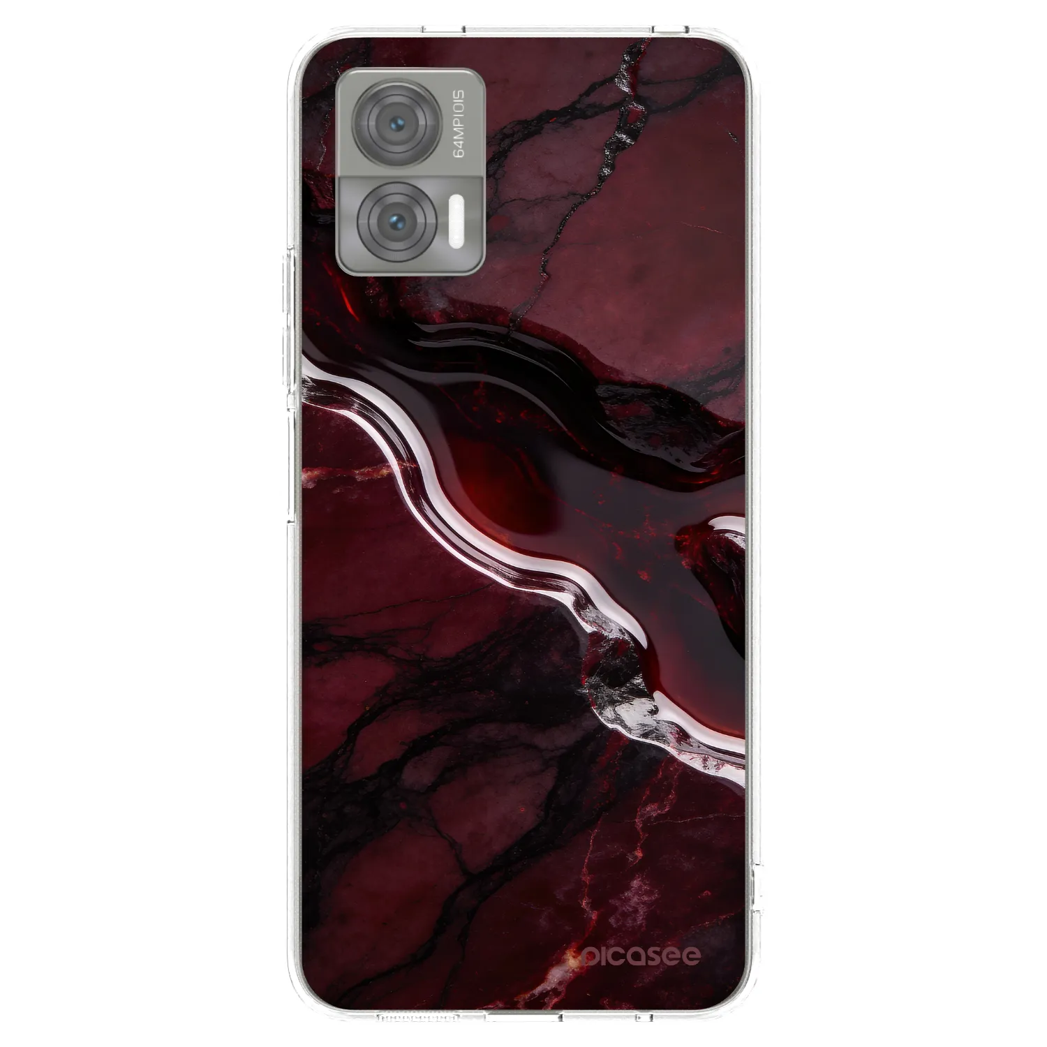 Picasee husă transparentă din silicon pentru Motorola Edge 30 Neo - Cherry stone
