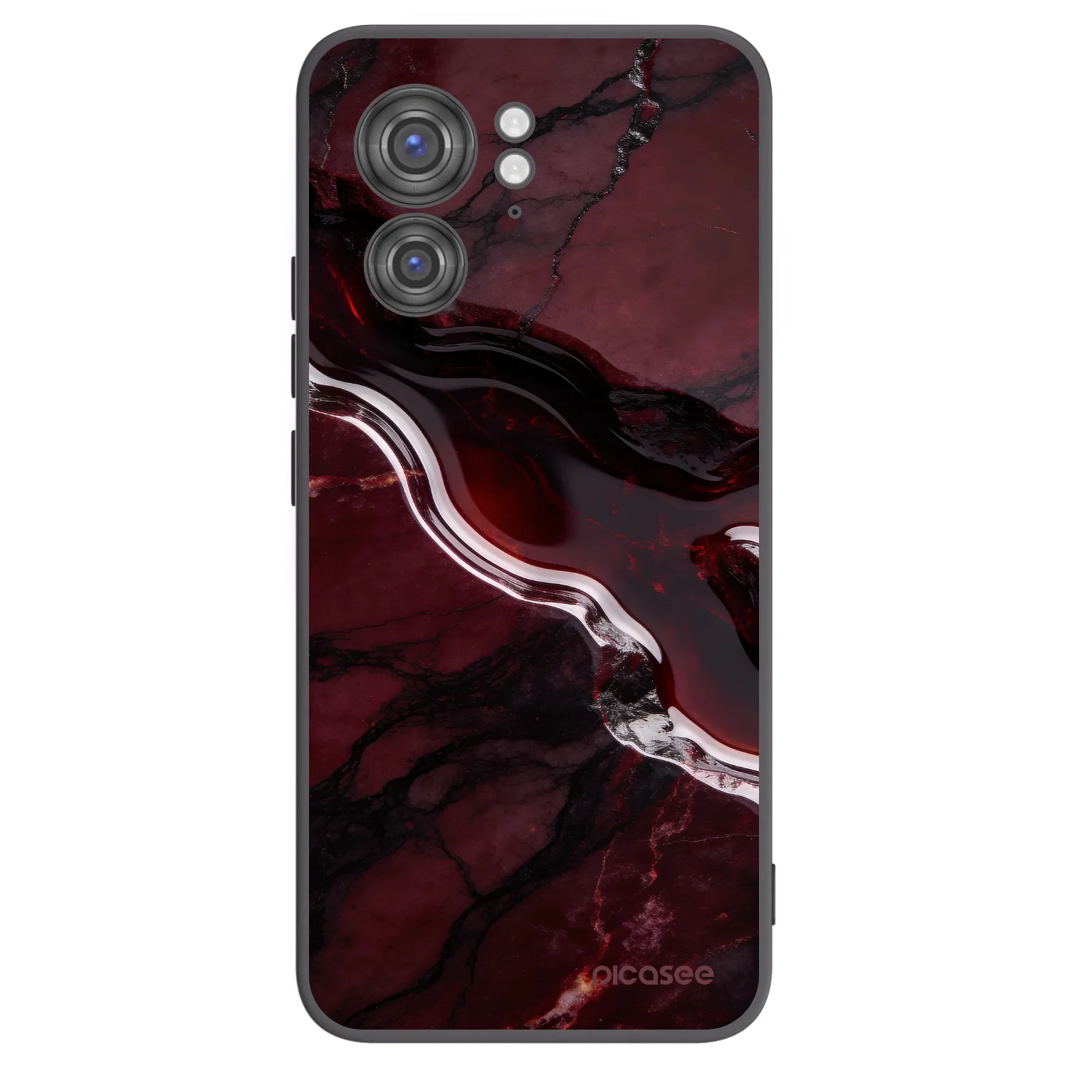 Picasee husă neagră din silicon pentru Motorola Edge 40 - Cherry stone