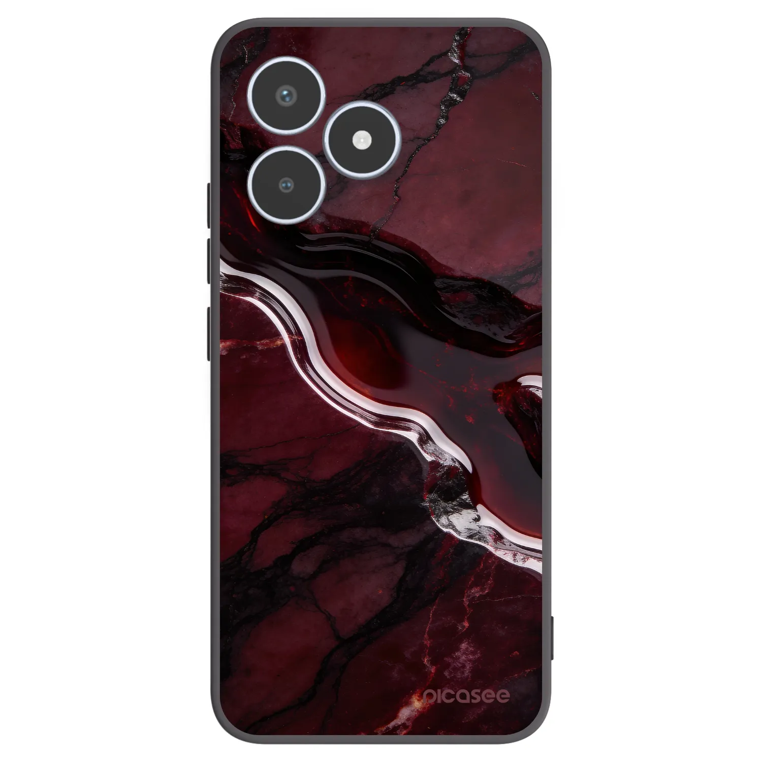 Picasee husă neagră din silicon pentru Realme C53 - Cherry stone