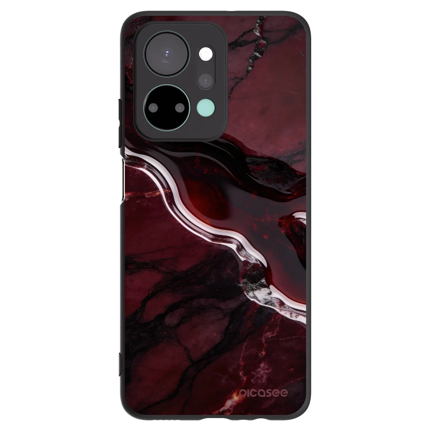 Picasee husă neagră din silicon pentru Honor X7a - Cherry stone