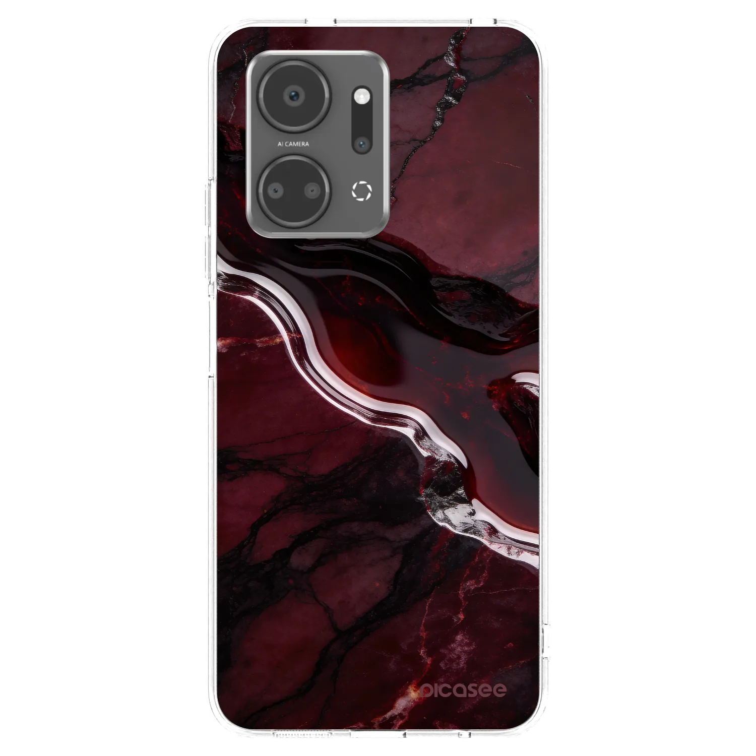 Picasee husă transparentă din silicon pentru Honor X7a - Cherry stone